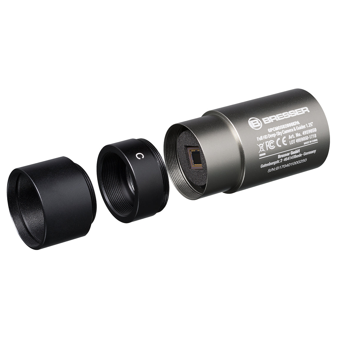 Bresser Full HD 1.25 Inch Deep Sky Camera & Guider for Astrophotography - Perfect for Stargazing, Night Sky Photography, and Telescope Imaging