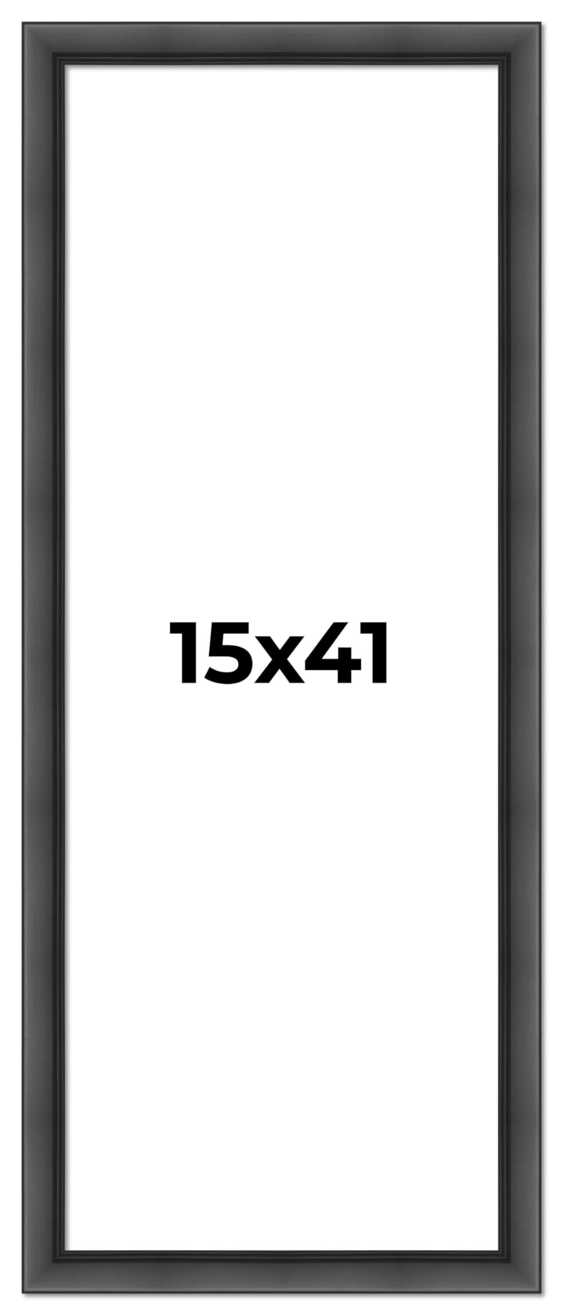 15x41 Black Modern Picture Frame - UV Acrylic Shatter Guard, Acid-Free Foam Backing, Wall Hanging Hardware - Perfect for Family Photos, Living Room Decor, Office Wall Art & Home Gallery Displays