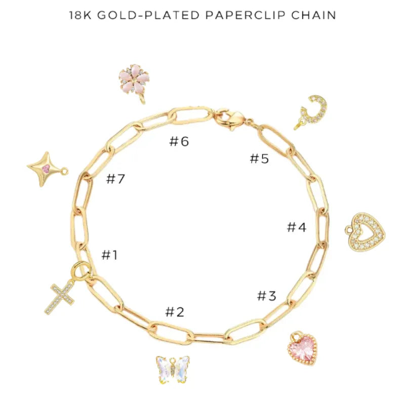 Charm Bracelet with Assorted Charms - Elegant Adjustable Bracelet for Women | Perfect for Gifts, Parties & Everyday Wear