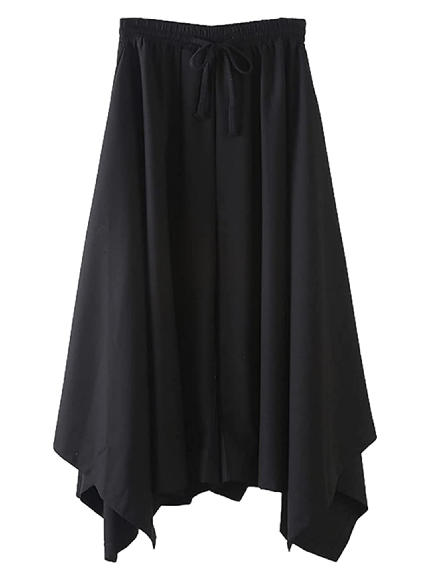 Japanese Samurai Hakama Harem Pants for Men & Women - Black Ninja Yoga Pants with Wide Leg Design - Perfect for Martial Arts, Cosplay, Yoga and Loungewear