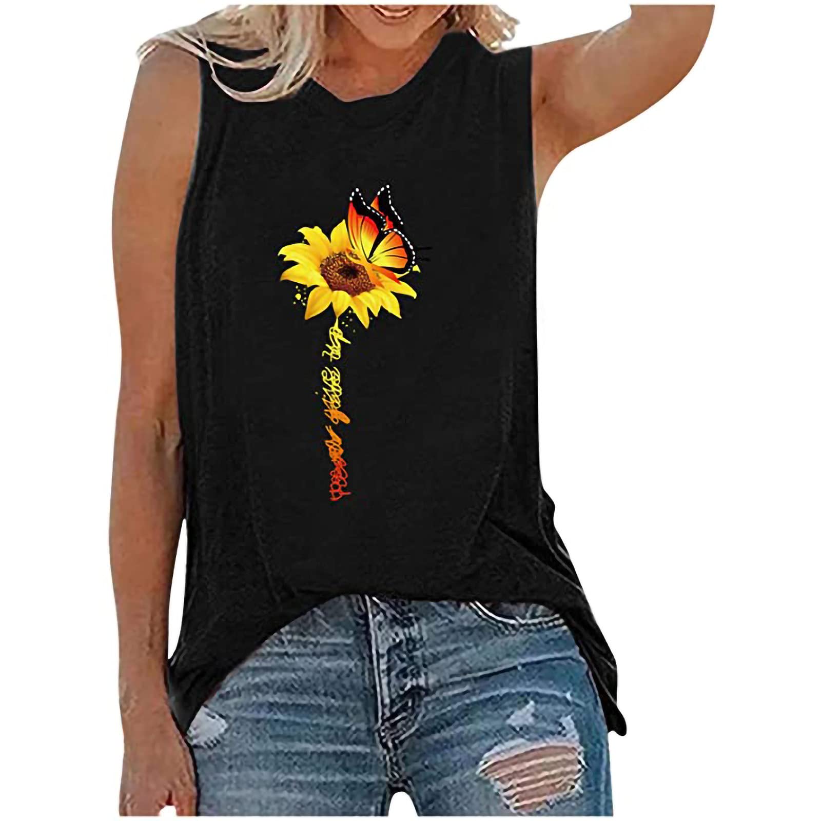 4th of July Tank Tops for Women - Patriotic Summer Casual Loose Fit Plus Size Athletic T-Shirts - Perfect for BBQ, Beach & Independence Day Celebrations
