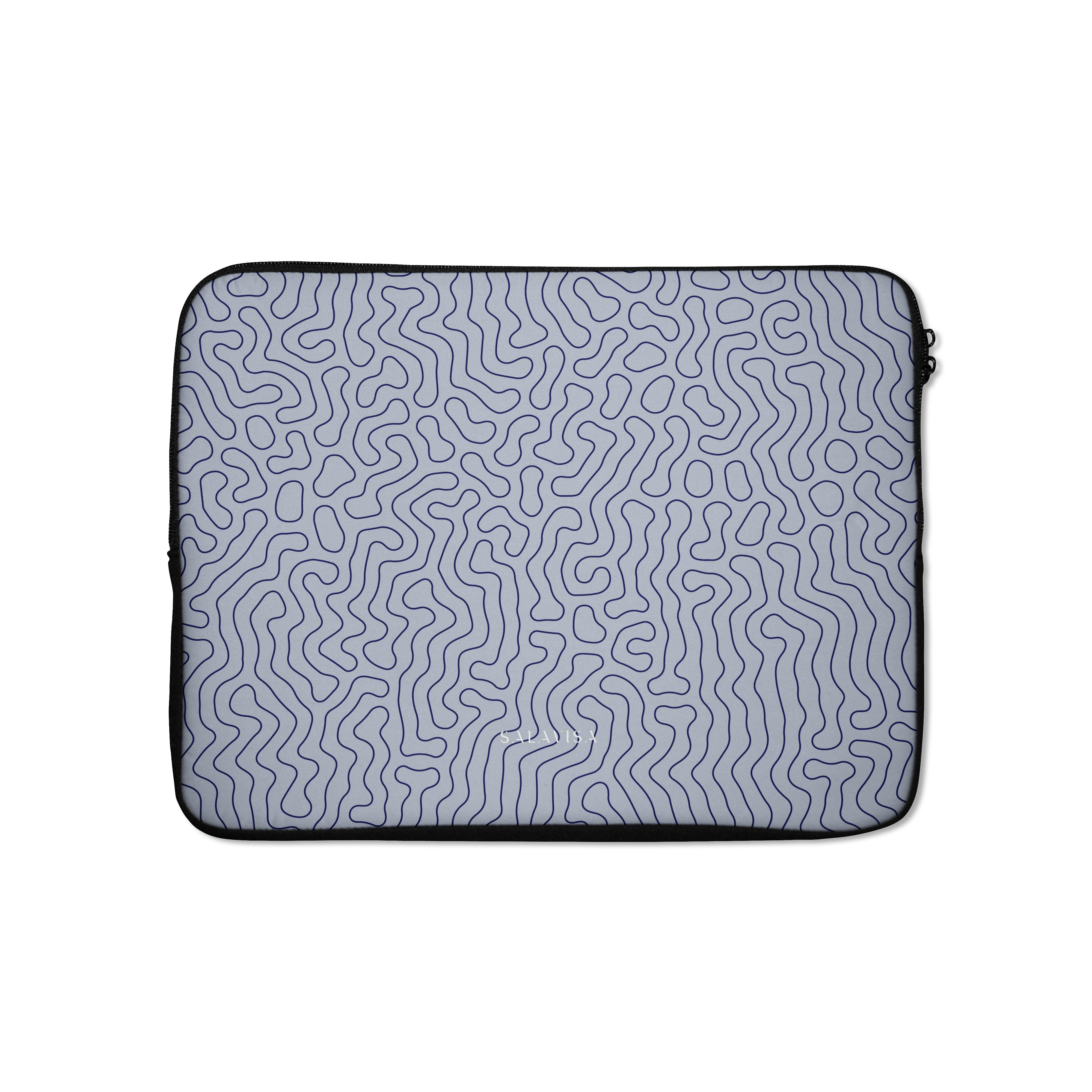 Premium Blue Paths Laptop Sleeve - Waterproof & Shockproof Protective Case for 13-15 Inch MacBook, Dell, HP - Perfect for Travel, Office & School Use