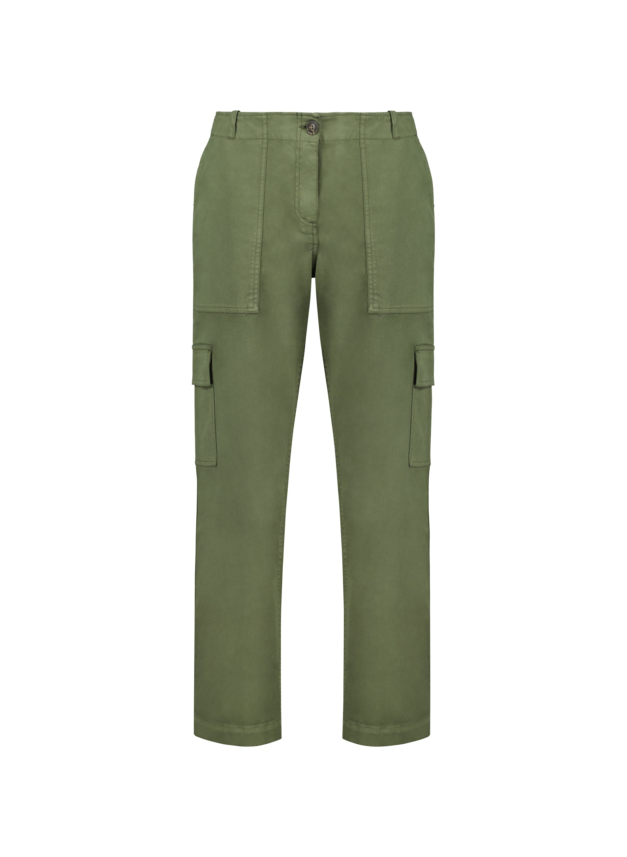 Edith Organic Cotton Cargo Pants for Women - Khaki | Comfortable & Eco-Friendly Casual Pants for Hiking, Travel & Everyday Wear