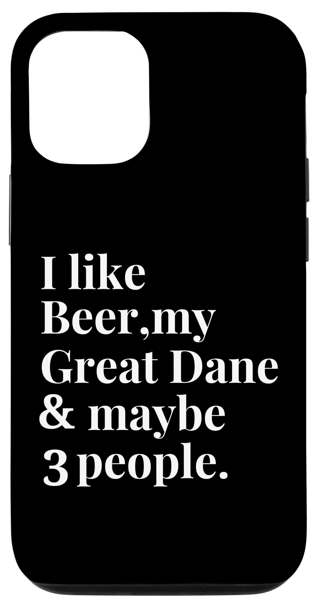 Funny Dog Owner & Craft Beer Lover iPhone 12/12 Pro Case - Great Dane Design - Perfect Gift for Women & Men - Durable Protective Phone Cover for Dog Lovers & Beer Enthusiasts