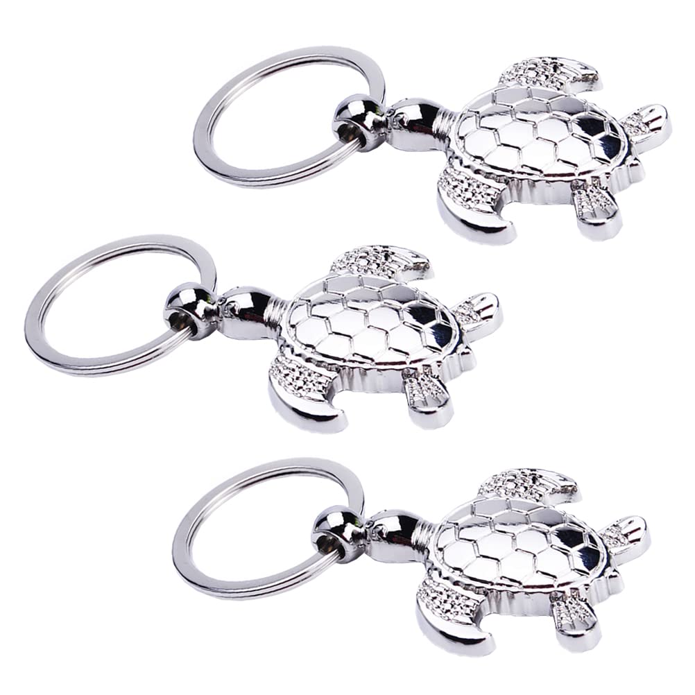 KESYOO 3-Piece Turtle Keychain Set - Cute Animal Key Ring Charms for Car Keys, Purse, Backpack & Wallet Accessories | Durable Iron Key Hanging Pendants for Everyday Use, Gifts & Travel