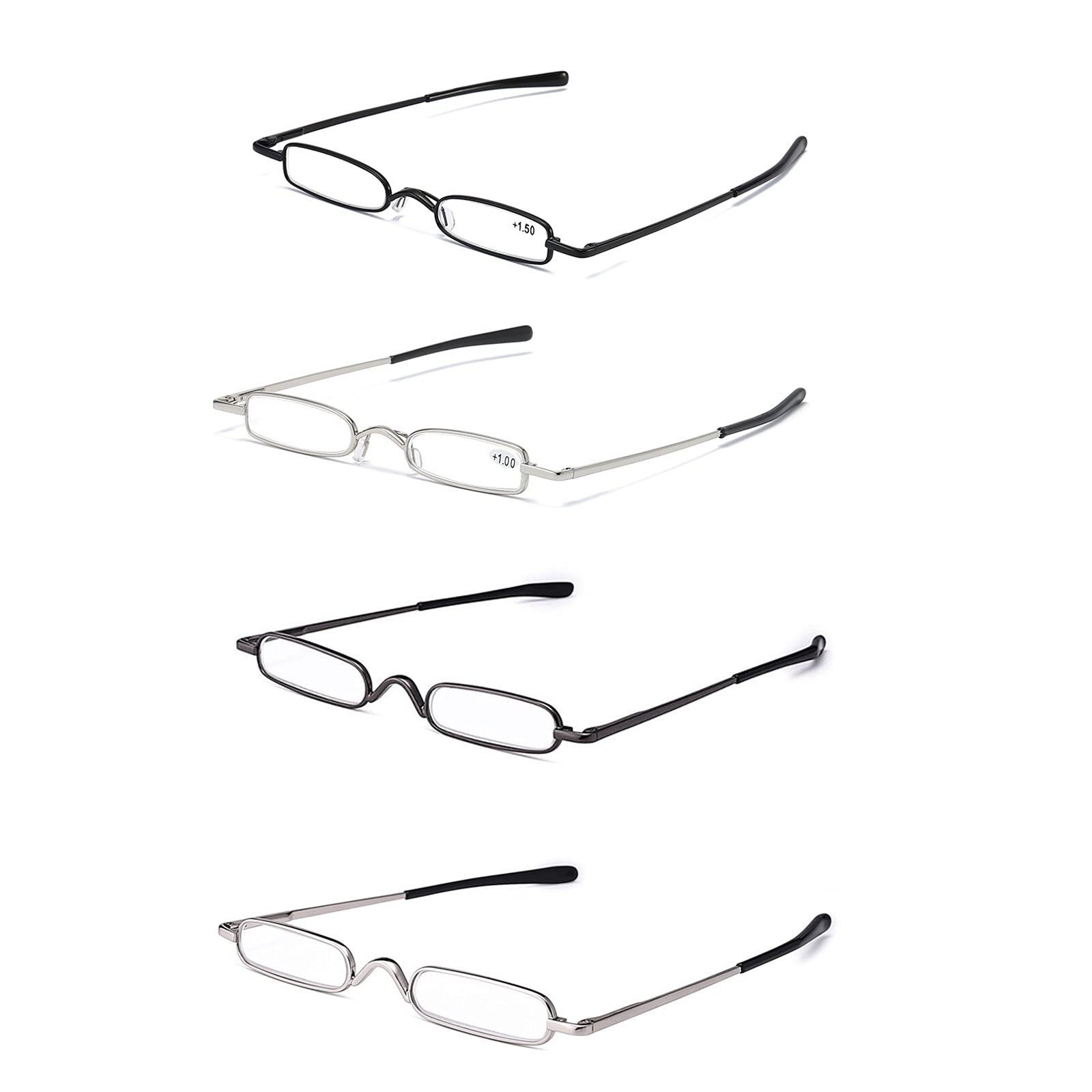 Mini Slim Pen Reading Glasses with Portable Clip Case - Small Pocket Readers for Men & Women - Perfect for Reading, Travel, and Everyday Use