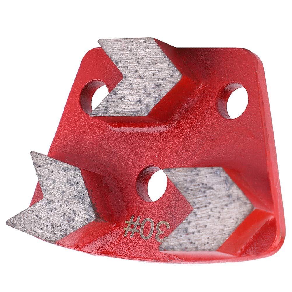 6PCS Diamond Grinding Discs for Concrete - #30 Grit Metal Bond Trapezoid Floor Grinding Pads - Compatible with Concrete Grinders - Perfect for Floor Polishing, Surface Preparation & Renovation Projects