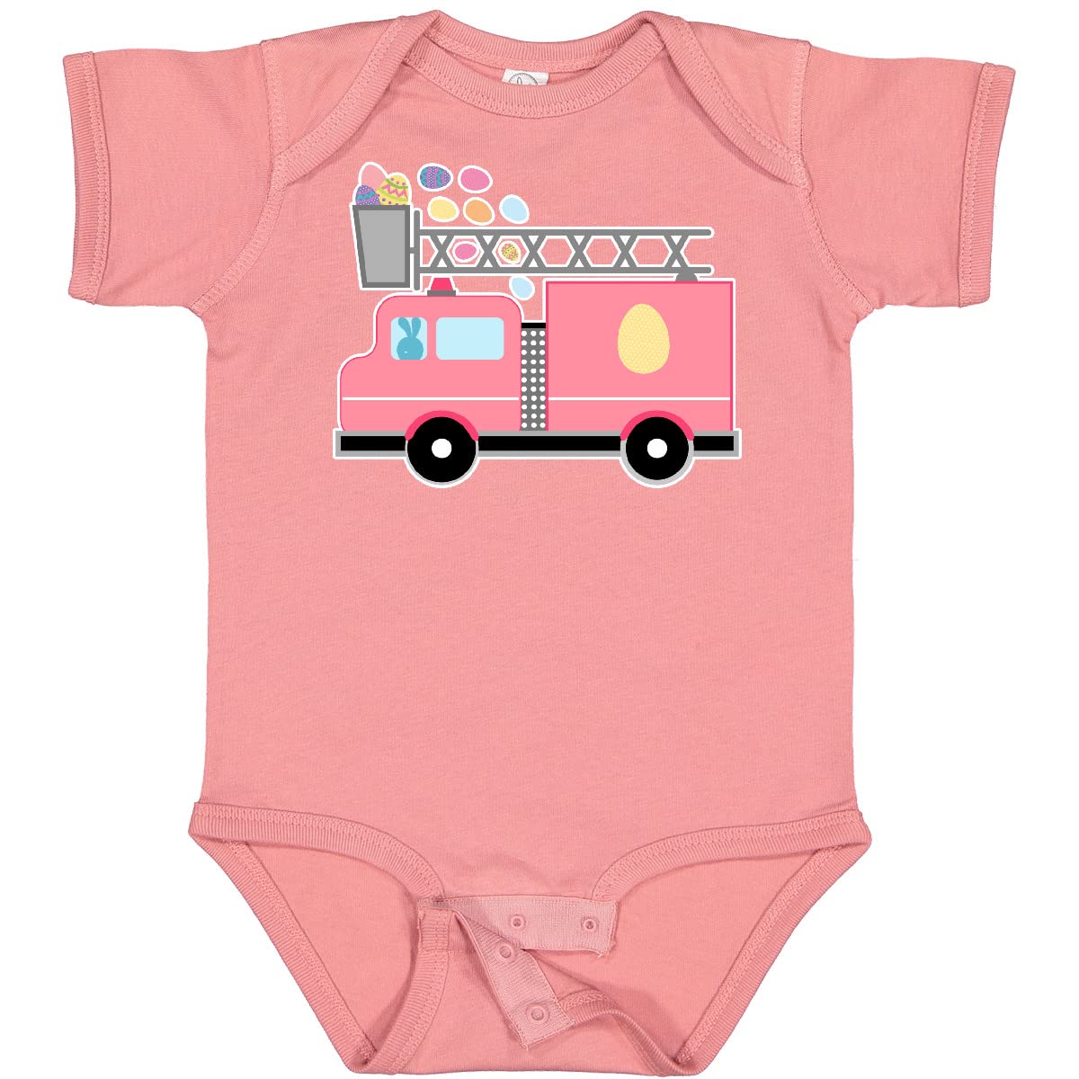 Inktastic Easter Fire Truck Egg Hunt Bunny Baby Bodysuit - Cute Easter Outfit for Infants & Toddlers - Perfect for Easter Egg Hunts, Family Photos & Holiday Celebrations
