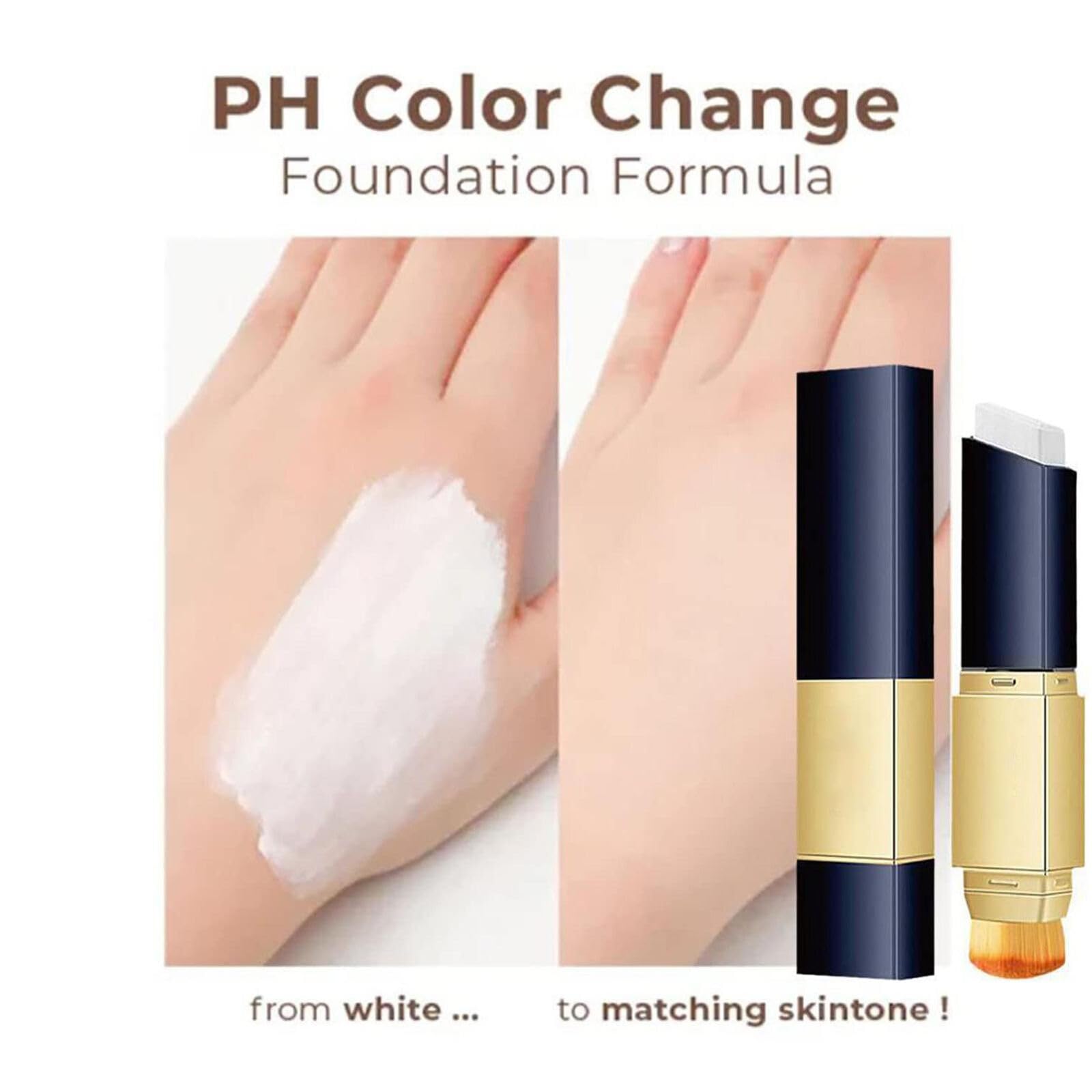 YZS Double Sided Concealer Stick with Brush - Korean 2-in-1 Foundation & Concealer Makeup for Long Lasting Full Coverage (Natural) | Perfect for Daily Makeup, Touch-Ups & On-The-Go Beauty