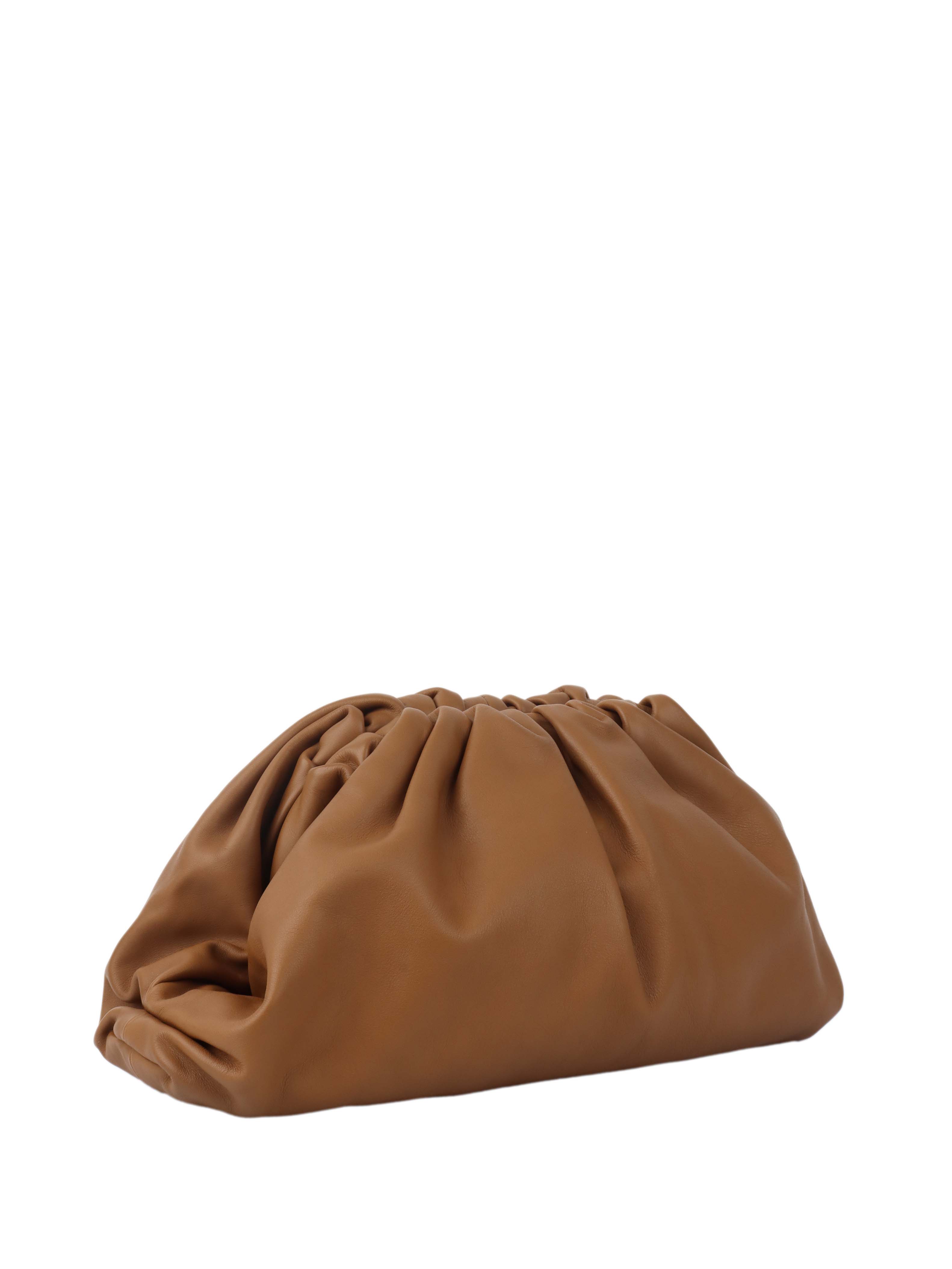 Bottega Veneta Leather Pouch Bag in Tan | Premium Crossbody Clutch for Women | Perfect for Parties, Travel & Everyday Use