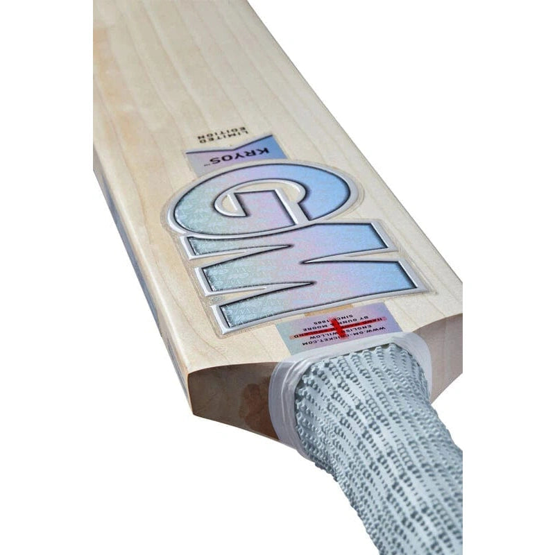 GM Senior Cricket Bat Kryos DXM Signature - Premium English Willow Cricket Bat for Professional Players - Perfect for Matches, Training & Competitive Play