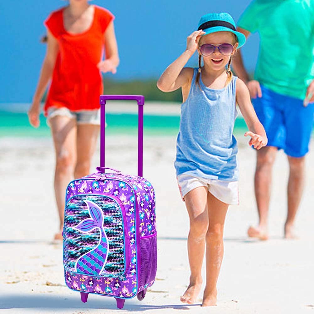 Kids Suitcase with Wheels - Lightweight Rolling Carry-On Luggage for Toddlers, Boys & Girls | Perfect for Air Travel, Road Trips & Sleepovers