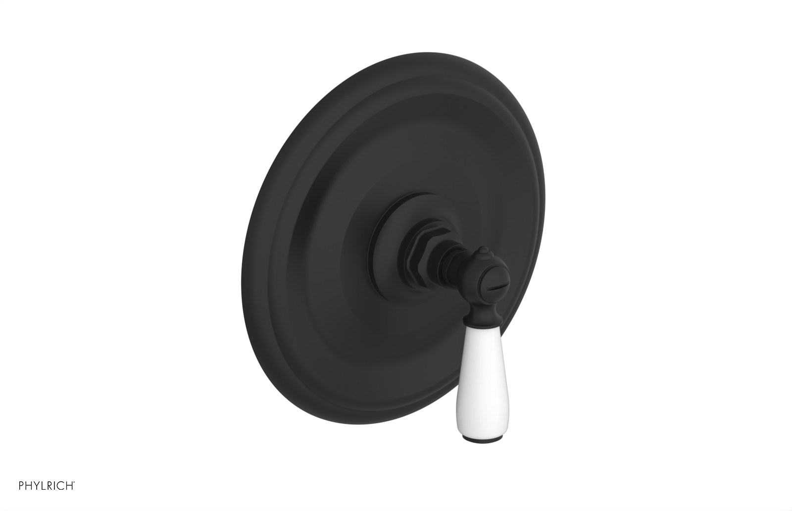 Jamestown Pressure Balance Shower Plate & Handle Trim Kit with White Accents - Model 735 - Perfect for Bathroom Renovation & Modern Home Upgrade