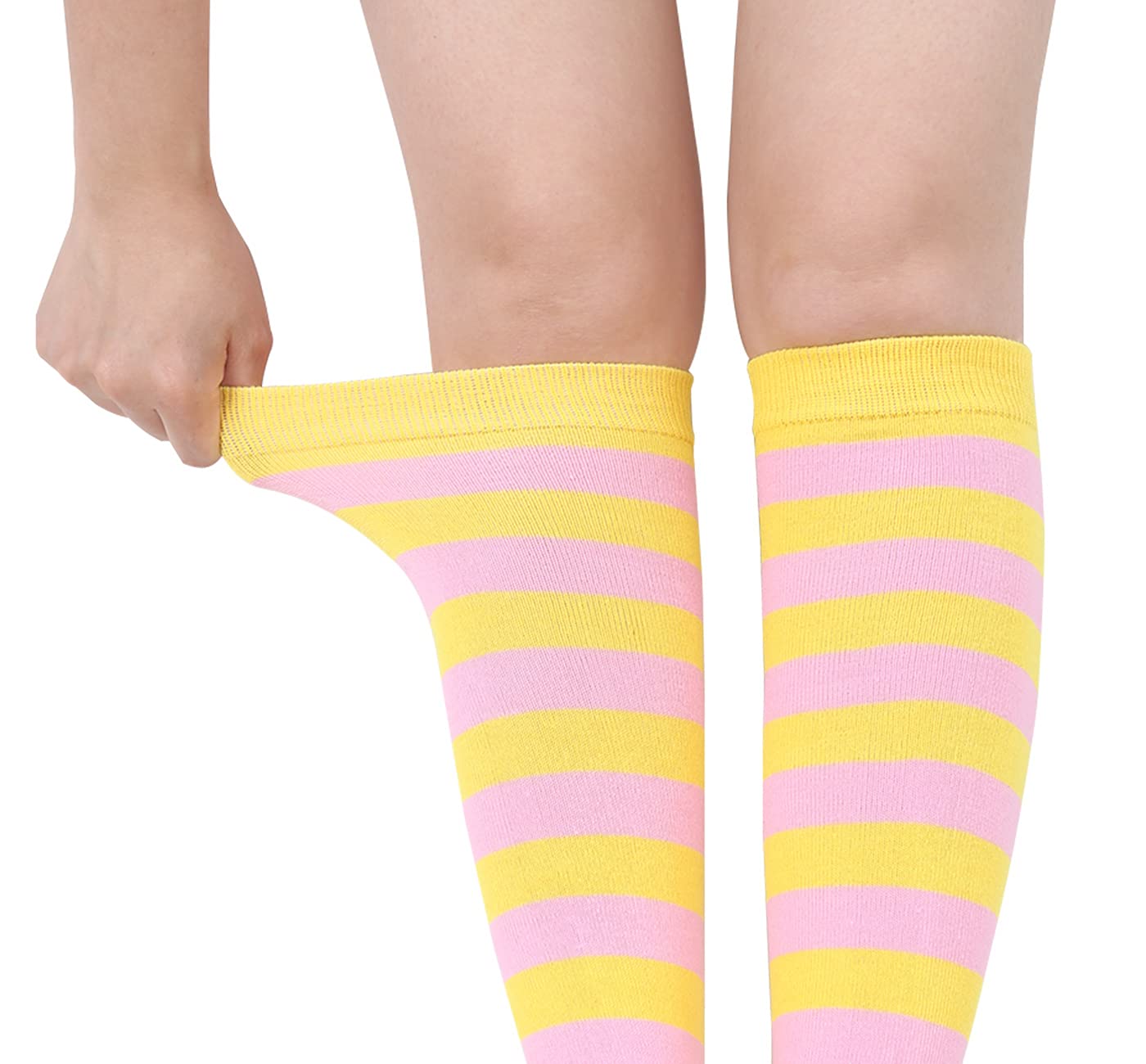 Benefeet Women's Knee High Striped Socks - Colorful Novelty Athletic Tube Socks for Women & Girls - Perfect for Running, Yoga, and Casual Wear