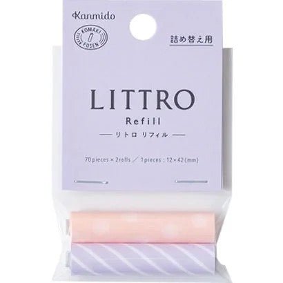 Littro Roll Sticky Notes Refill - 6 Pack Adhesive Memo Pads for Office, School & Home Organization - Kanmido Brand Sticky Note Rolls for Journals, Planners & Bulletin Boards