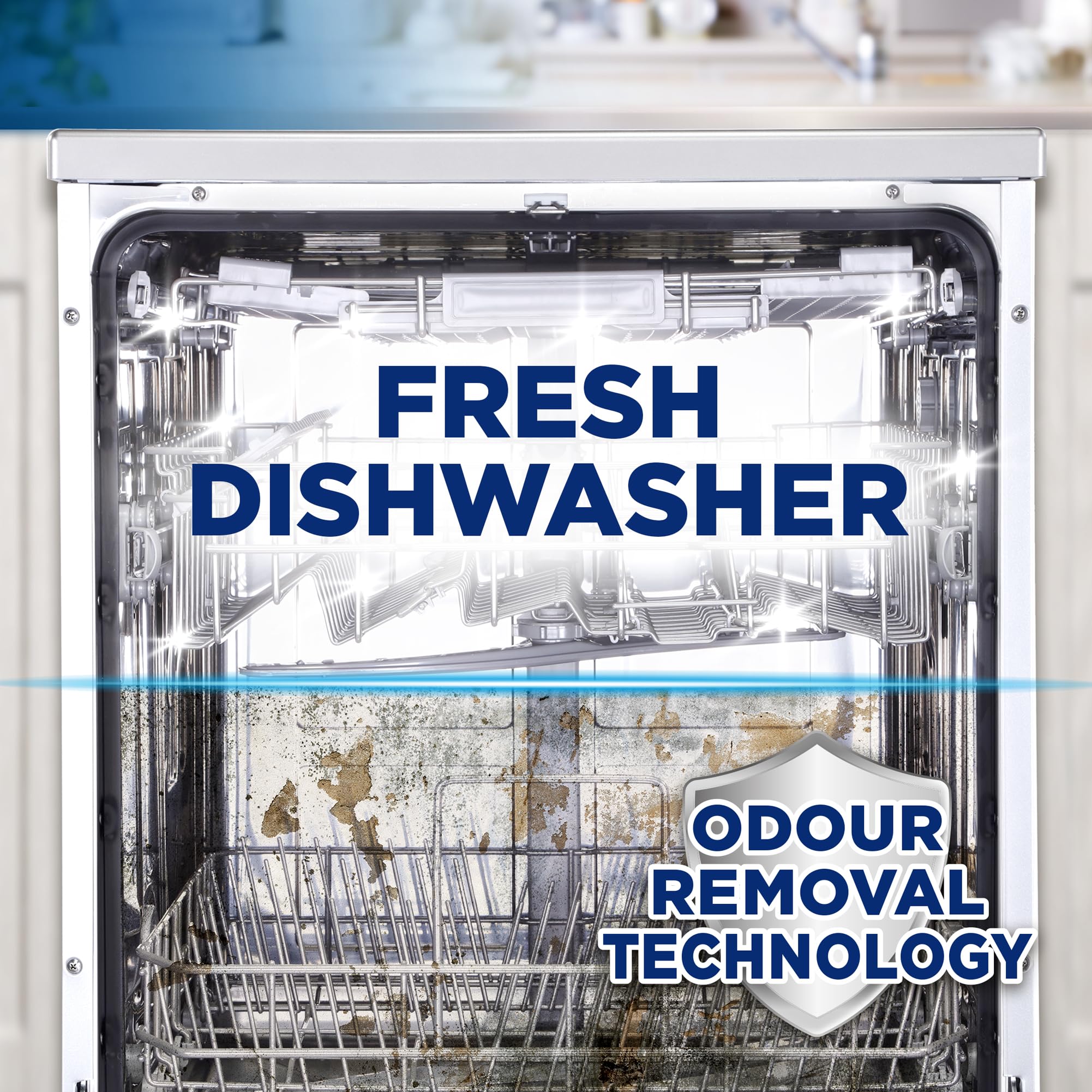 Finish Dishwasher Cleaner LEMON - Pack of 8 | Deep Cleans & Freshens Dishwasher | Removes Limescale & Buildup | For All Dishwasher Brands | Ideal for Kitchen, Home & Restaurant Use