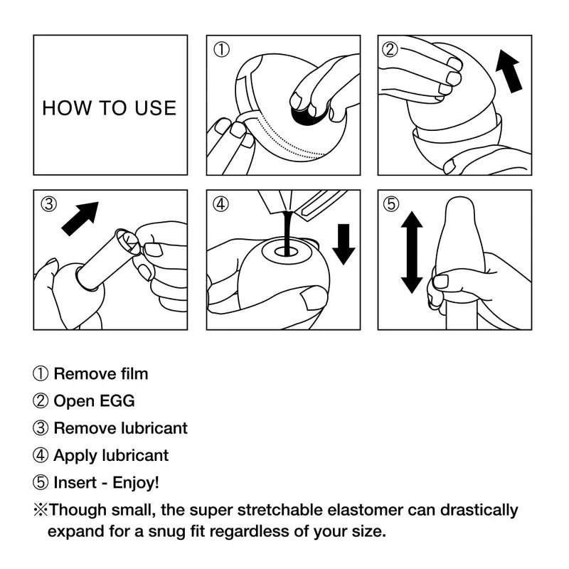 Tenga Egg Boxy Male Masturbator - Discreet & Reusable Pleasure Egg for Men - Perfect for Travel & Solo Play