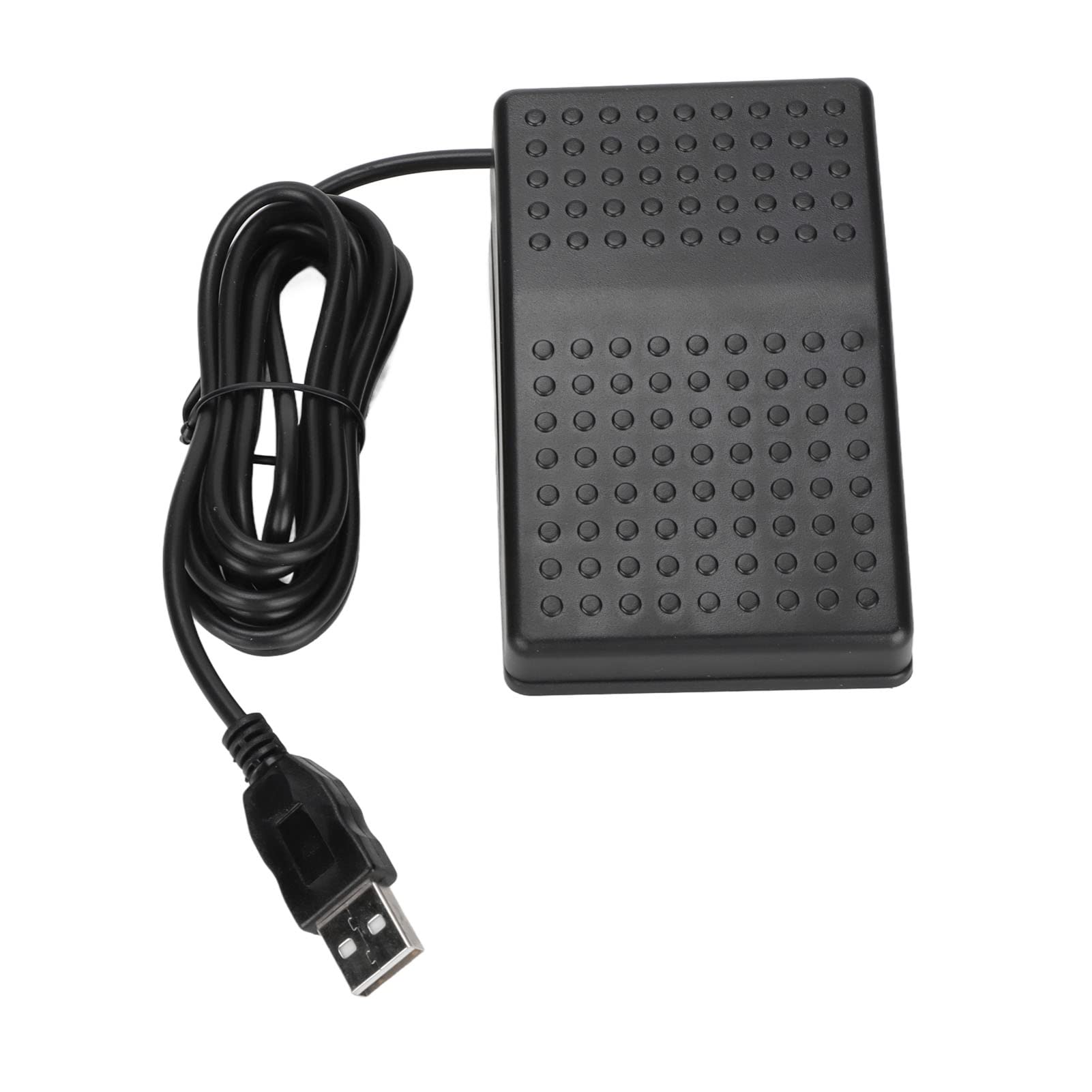 High Sensitivity USB Single Foot Switch - One Key Customizable Computer Keyboard Action Pedal with 2m Cable for PC/Mac - Perfect for Gaming, Transcription, Video Editing & Hands-Free Computer Control