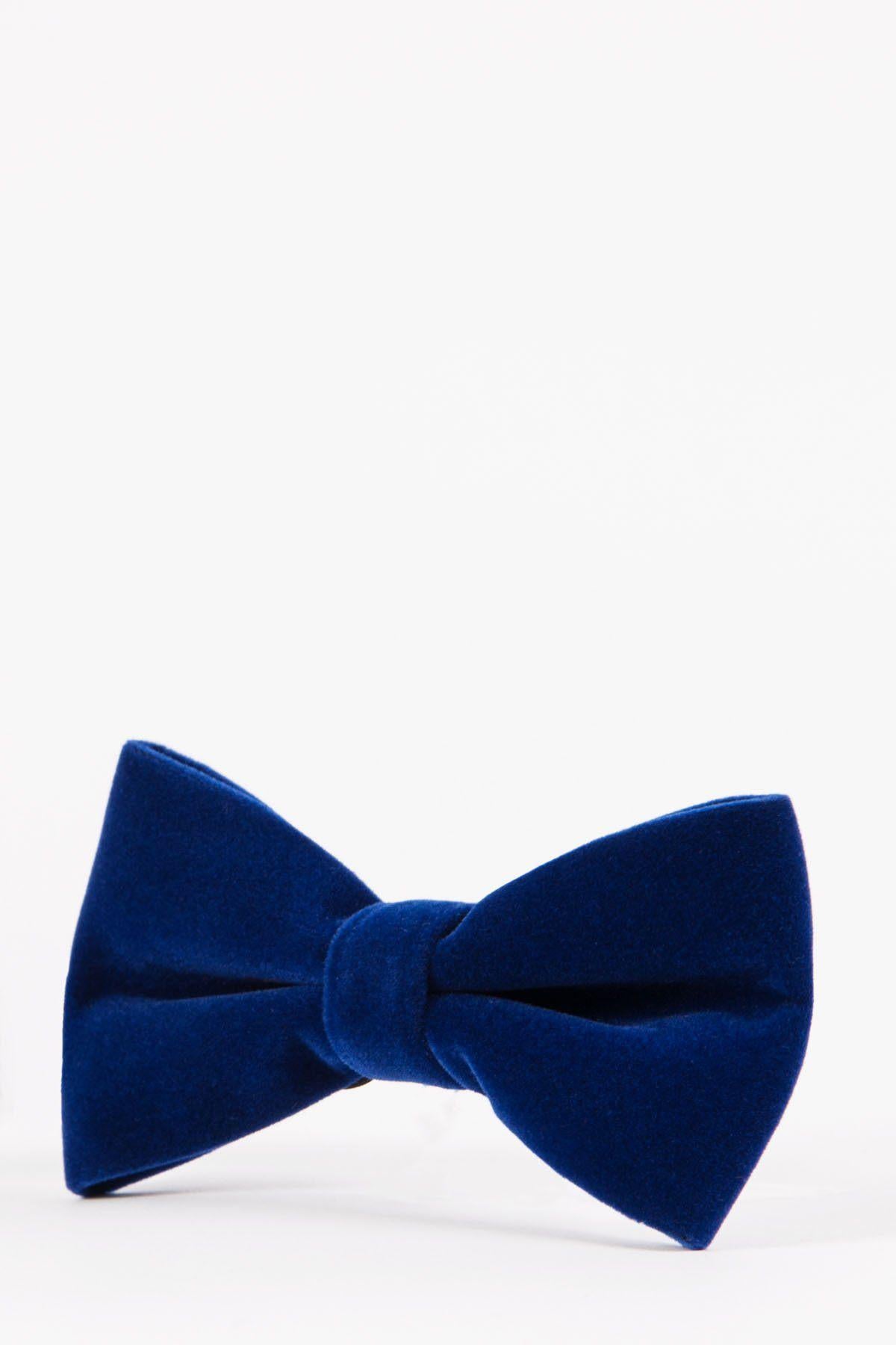 Electric Blue Velvet Bow Tie for Men - Premium Satin Finish, Adjustable Strap - Perfect for Weddings, Prom, and Formal Events