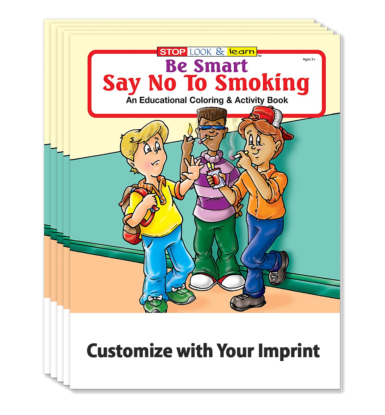 ZOCO Custom Educational Coloring Books for Kids - 250 Bulk Pack (No Crayons) | Anti-Smoking Activities, Games & Puzzles | School Health Education & Community Outreach Programs | Perfect for Classrooms, Youth Groups & Smoking Prevention Campaigns