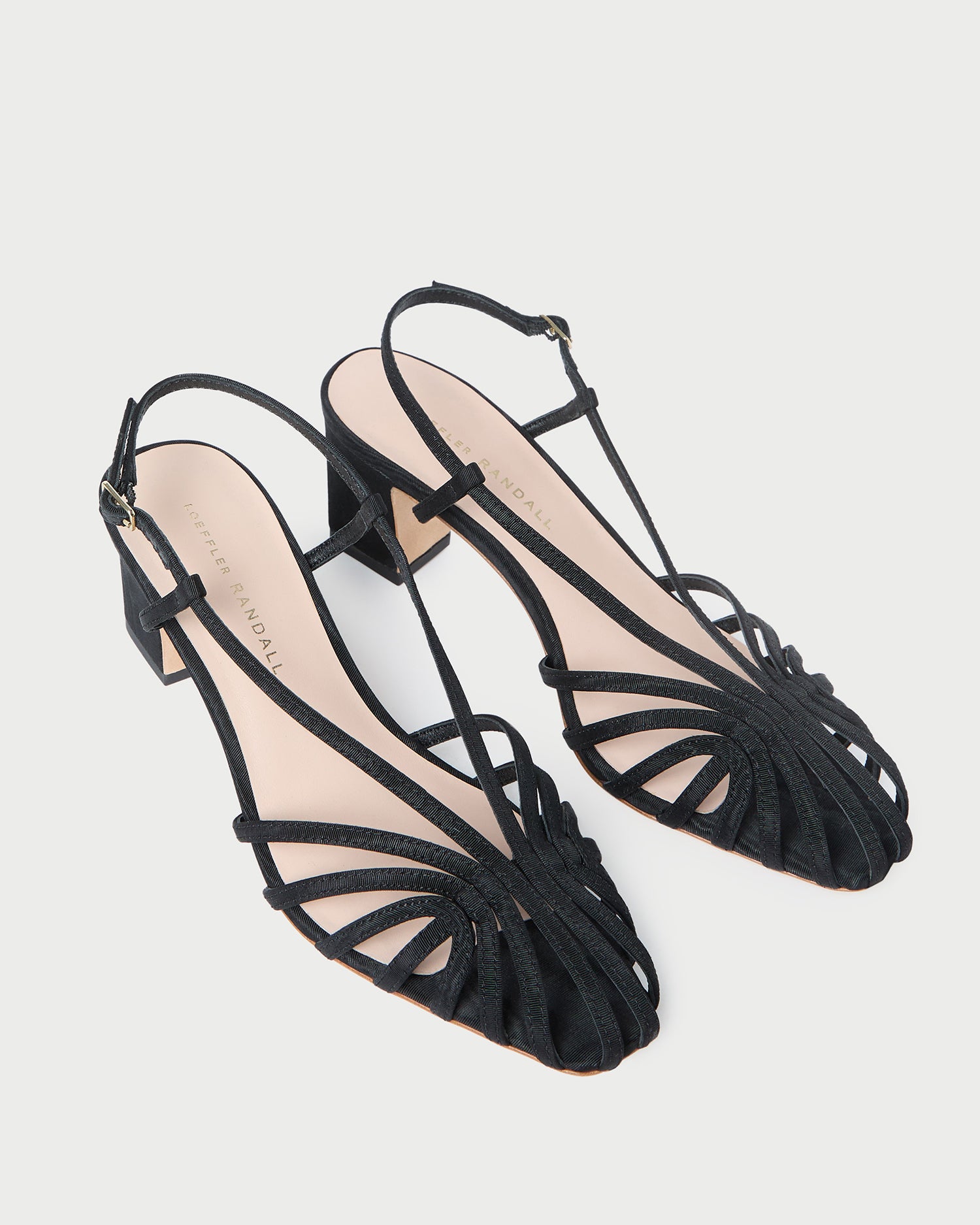 Priscilla Black Moiré Heeled Sandals for Women - Elegant High Heel Dress Sandals for Weddings, Parties & Evening Events