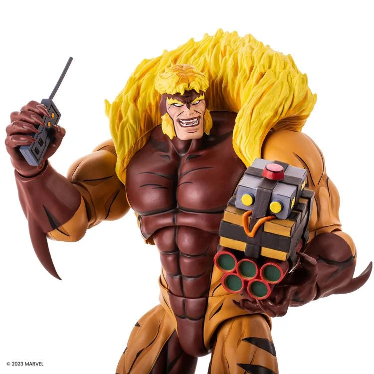 X-Men The Animated Series Sabretooth 1/6 Scale Collectible Action Figure - Perfect for Marvel Fans, Display & Comic Book Collections
