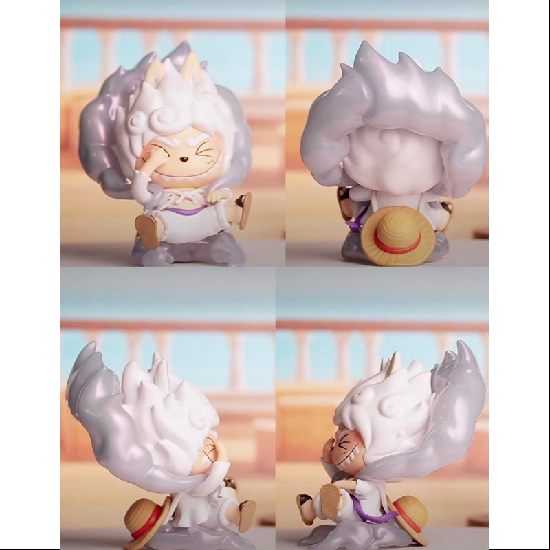 Labubu The Monsters X One Piece Series Secret MONKEY.D.LUFFY(GEAR5) 1/144 Scale Collectible Figure - Perfect for Anime Fans, Toy Collectors and One Piece Merchandise Displays