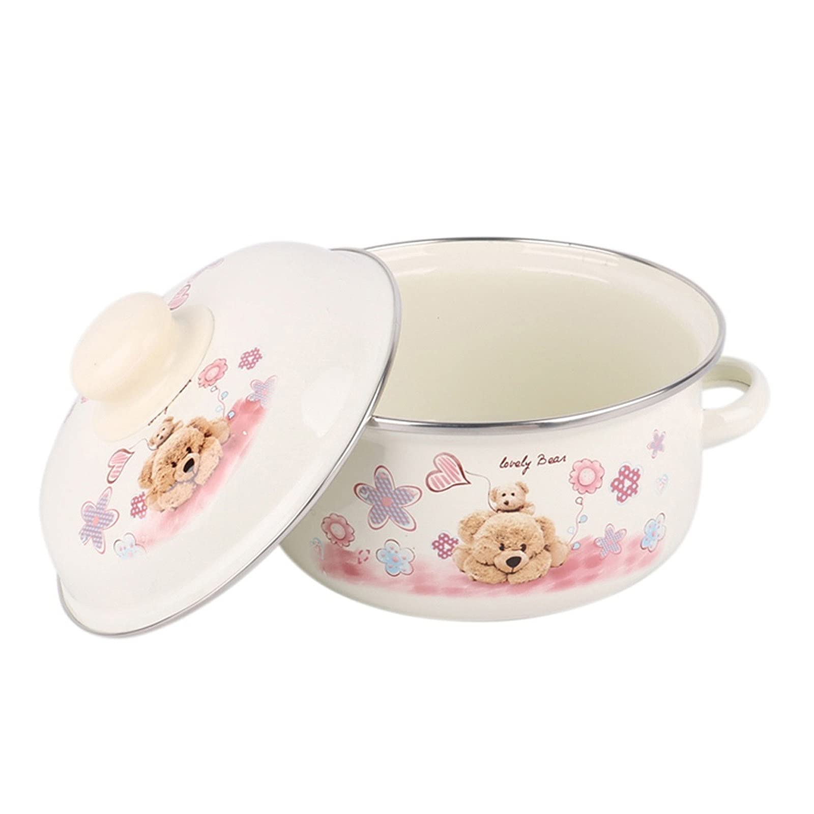 Nonstick Sauce Pot with Lid - 1000ML Soup Pan, Stock Pot, Pasta Pot & Milk Pan - Binaural Cooking Pot for All Stove Tops - Easy to Clean - Perfect for Cooking Soups, Stews, Pasta & Heating Milk