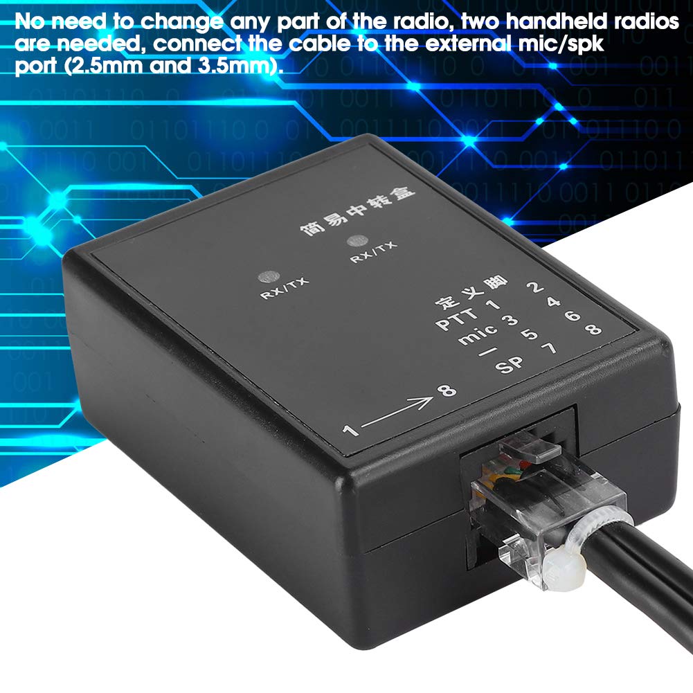 Hopcd Walkie Talkie Relay Box - 2-Way Radio Repeater for Kenwood with 10KM Range | Signal Booster for Clear Communication | Perfect for Outdoor Adventures, Construction Sites & Emergency Response Teams