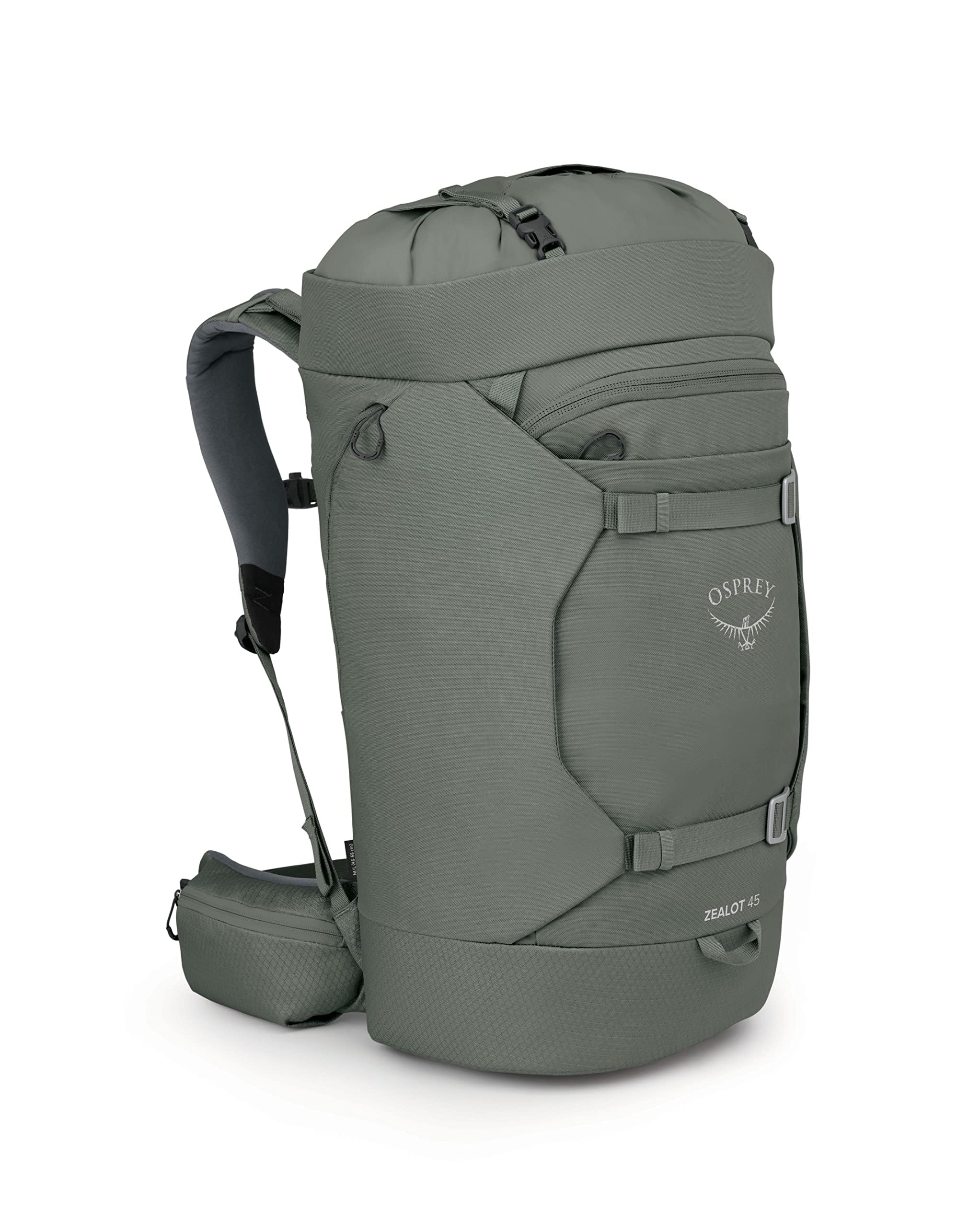 Osprey Zealot 45L Climbing Backpack for Men & Women - Lightweight Hiking Backpack with Adjustable Suspension, Rocky Brook Green, S/M Size - Perfect for Rock Climbing, Mountaineering & Outdoor Adventures