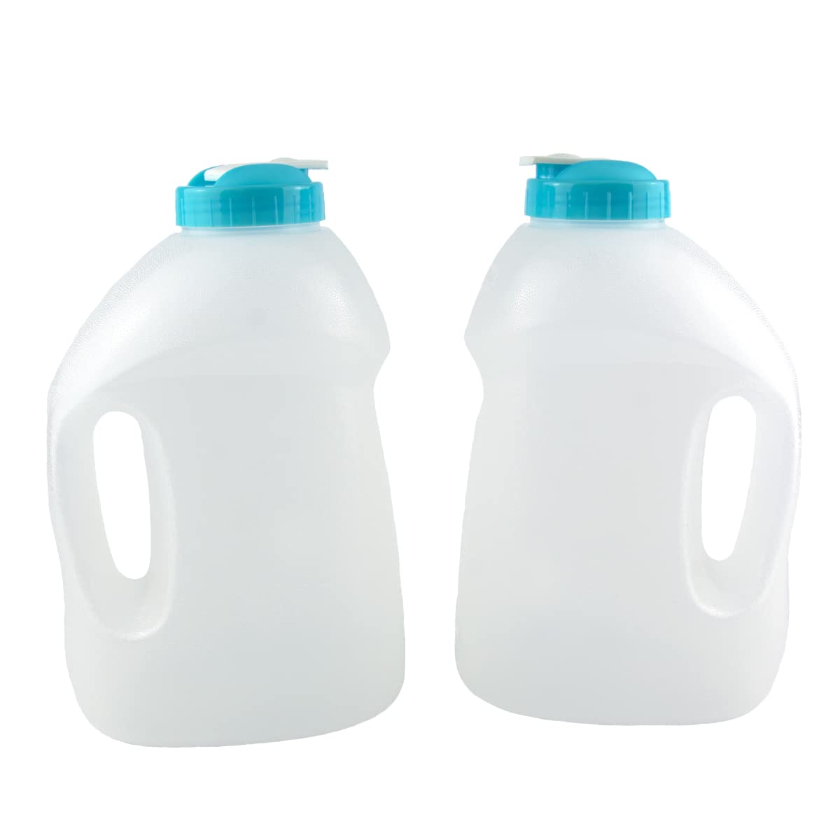 Smart Home Reusable 105 oz (3.1L) Clear Water Bottle with Handle - 2 Pack Set for Gym, Office & Outdoor Activities | BPA-Free Large Water Jug