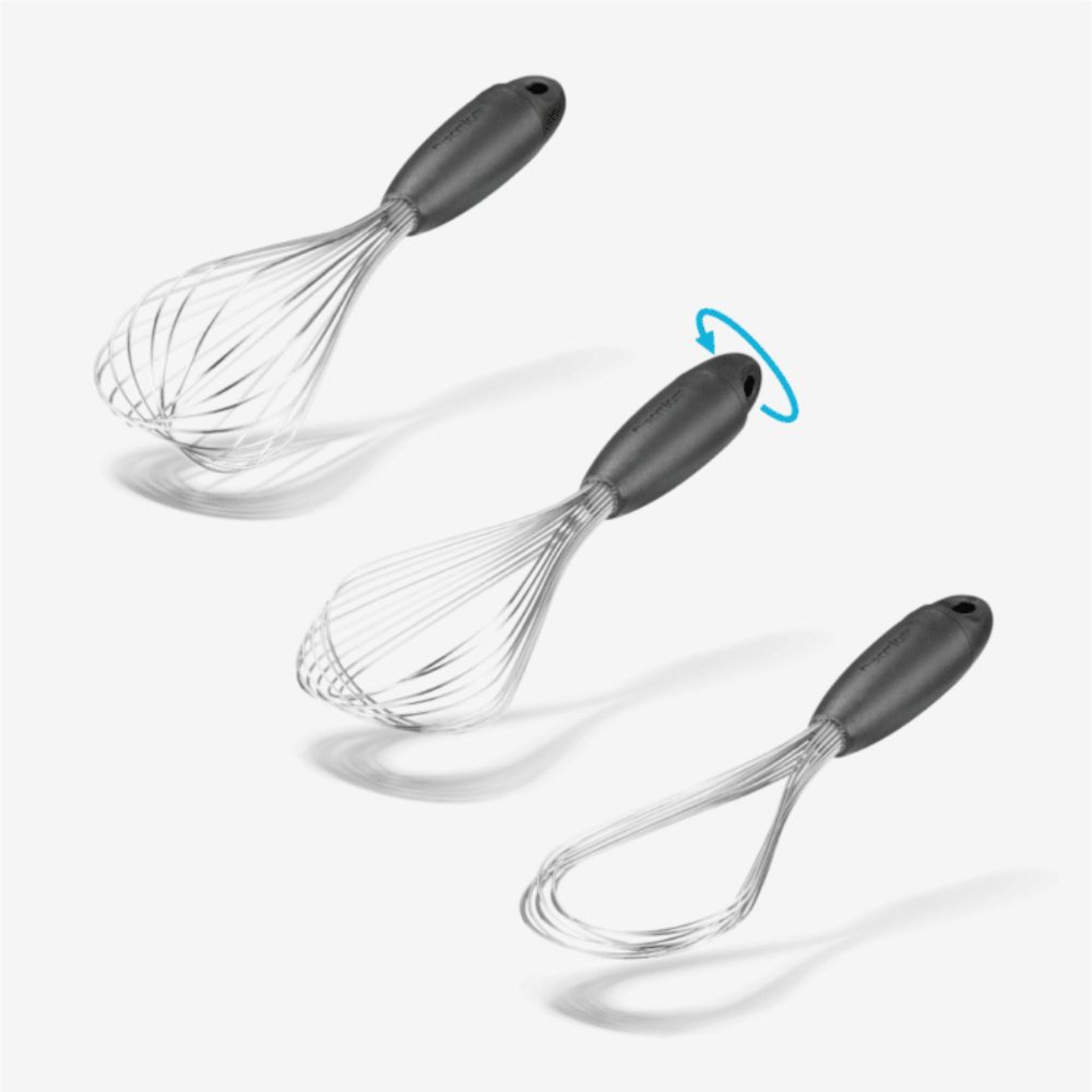 DreamFarm Mini Flisk Stainless Steel Nylon Whisk - Black (SH DFFK5813 BK) | Perfect for Baking, Mixing Ingredients & Small Kitchen Tasks