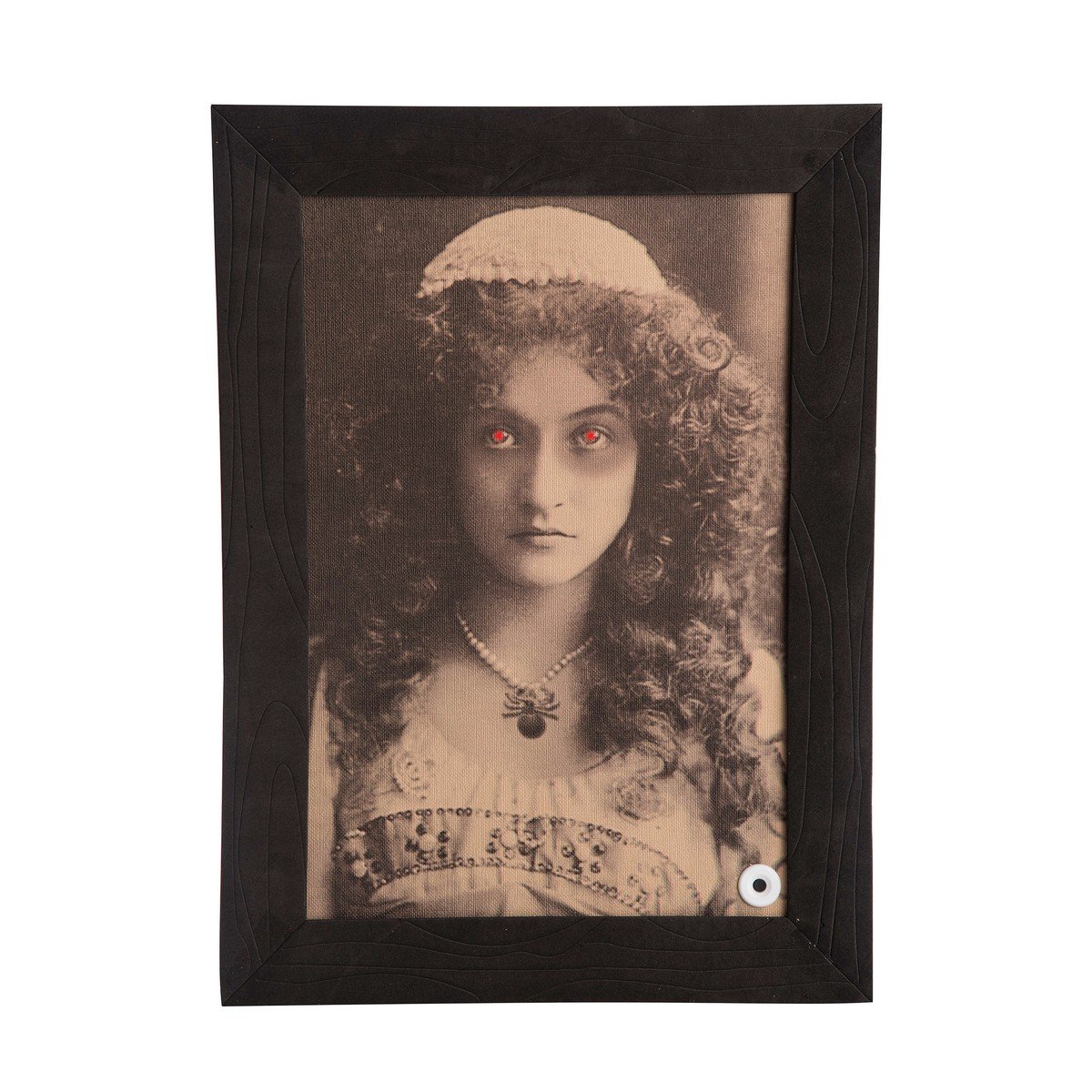 GALLERIE II 14x19 Inch Haunted Portrait Halloween Wall Art with LED Light-Up Eyes - Spooky Scary Decor for Living Room, Hallway, Entryway, Haunted House - Perfect for Halloween Party & Home Decoration