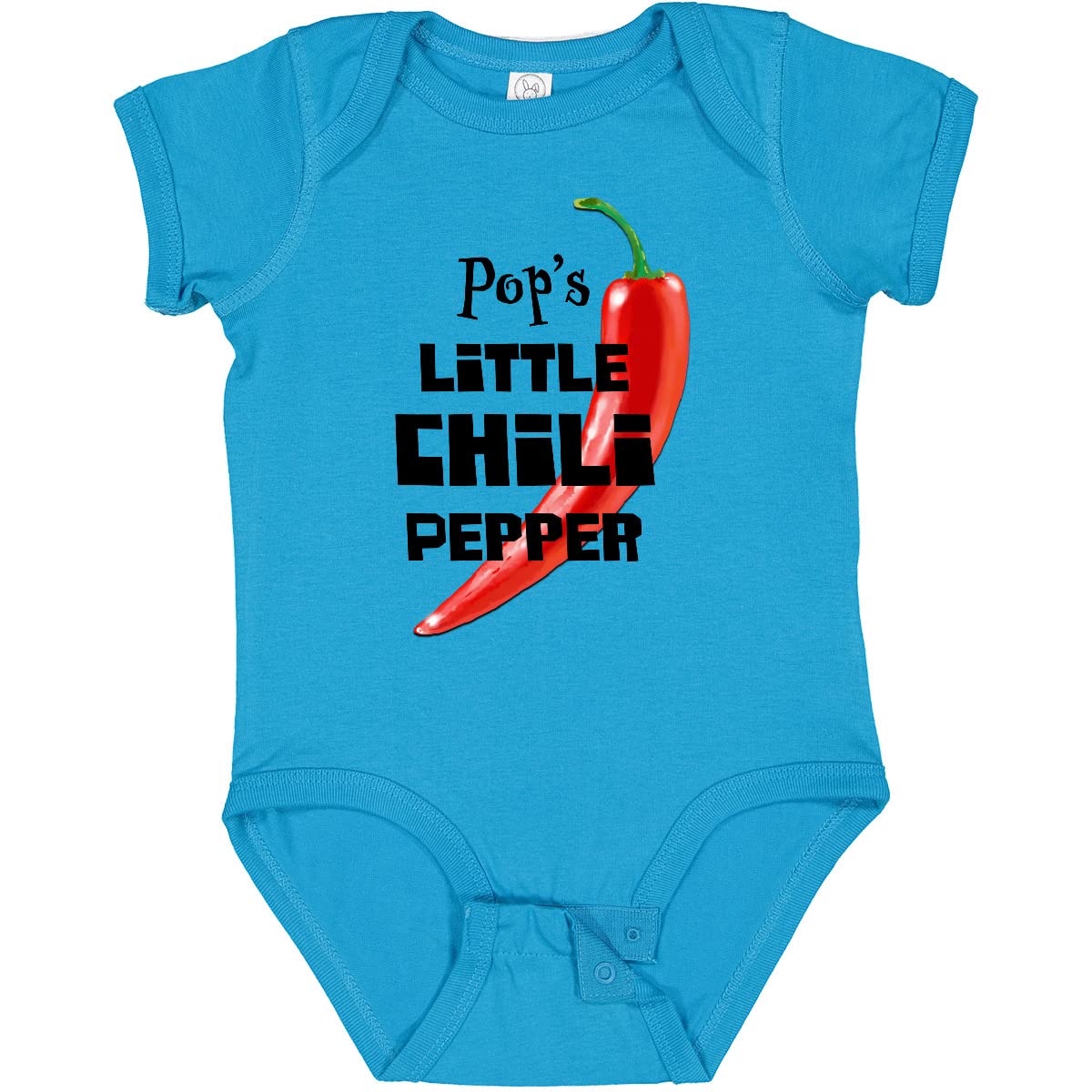 Inktastic Pop's Little Chili Pepper Baby Bodysuit - Cute Infant Onesie for Boys & Girls - Perfect for Family Photos, Holidays & Everyday Wear