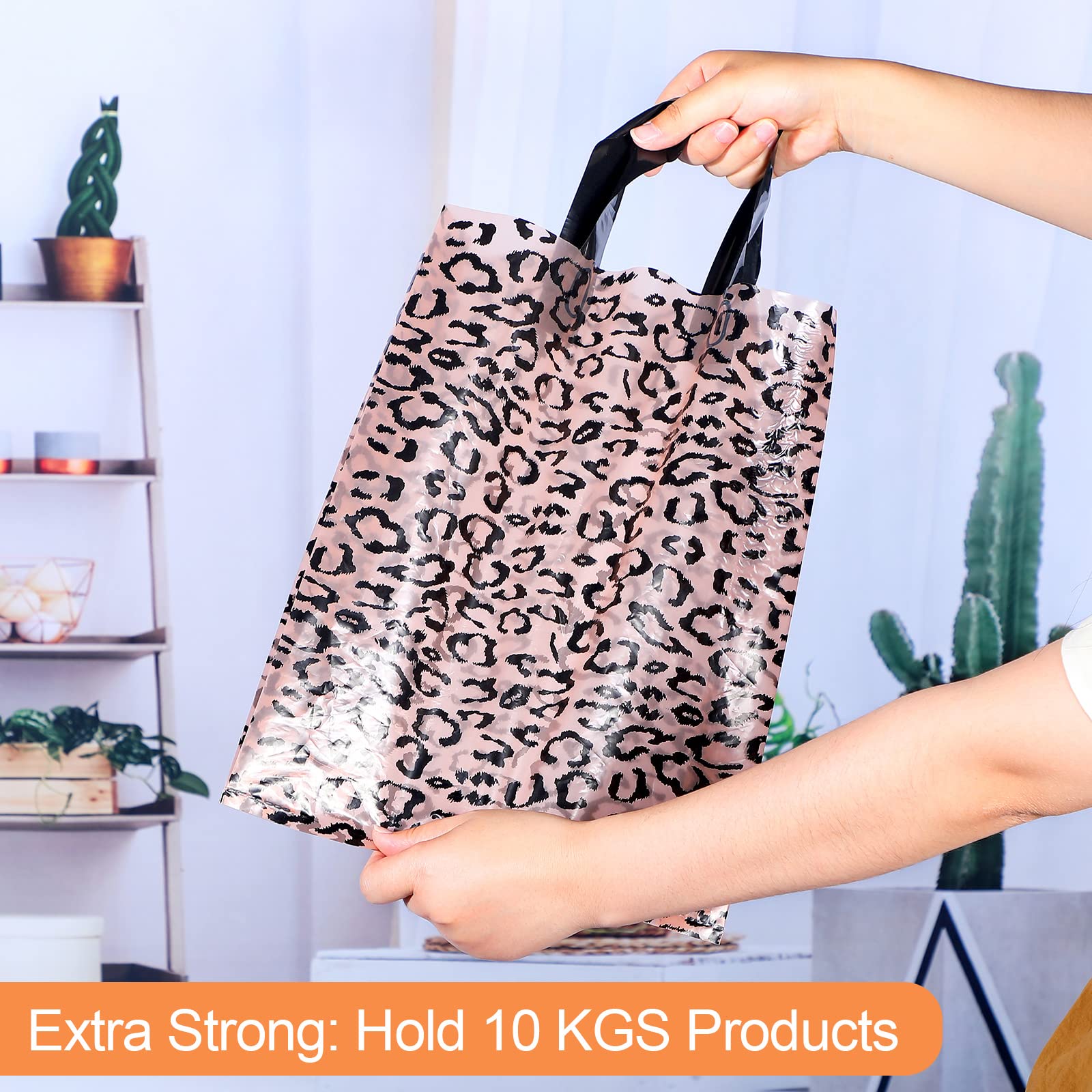 150 Pack Premium Plastic Boutique Bags - 10x13 Inch Reusable Shopping Gift Bags for Valentine's Day, Parties, Retail & Wedding Favors - Eco-Friendly Merchandise Packaging Solution