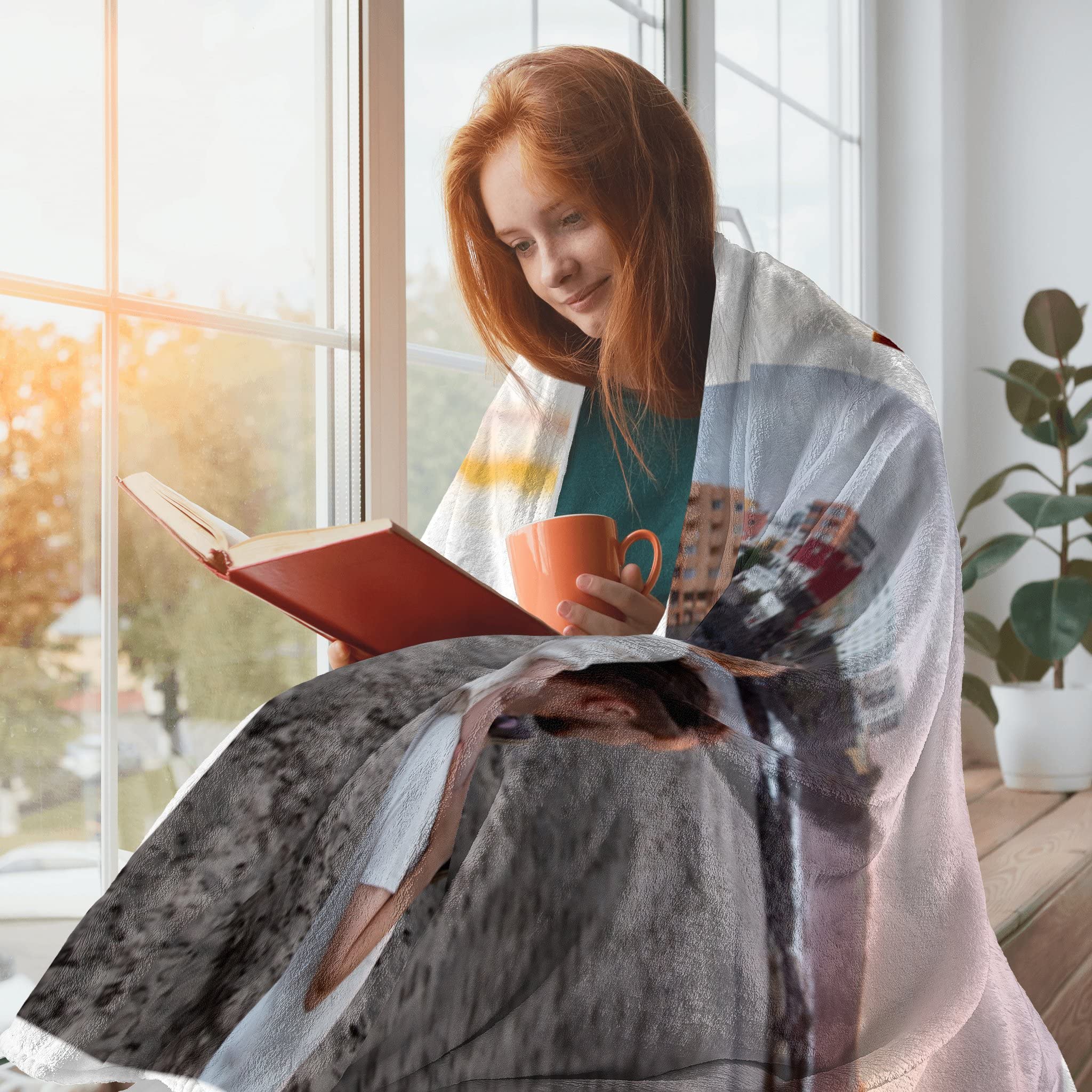**Personalized Photo Collage Blanket - Custom Flannel Fleece Throw Blanket for Dad, Grandpa, Husband - Unique Gift from Daughter, Son, or Wife - Perfect for Father's Day, Birthdays & Cozy Family Moments**