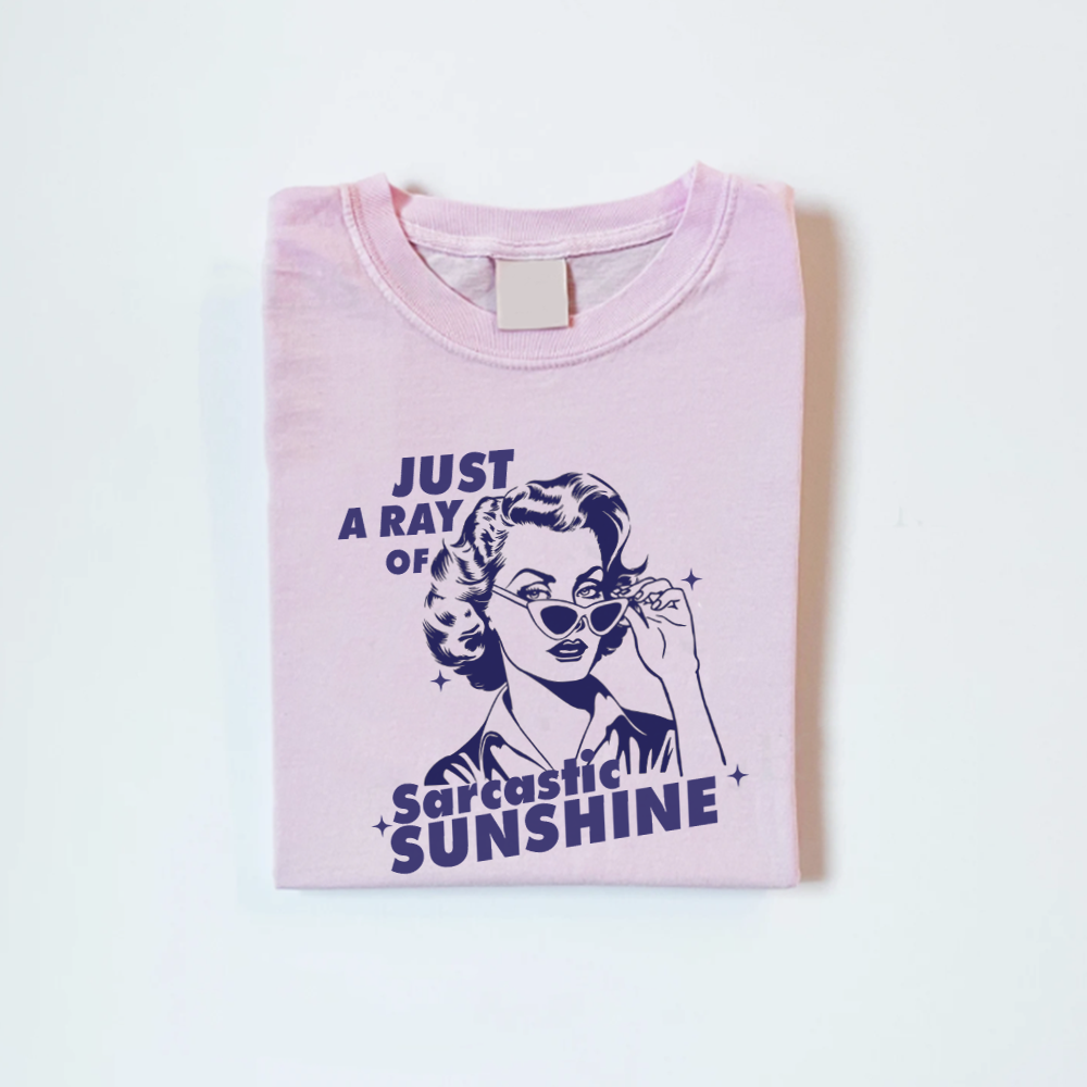 Vintage Sarcastic Sunshine Retro Women's T-Shirt - Funny Sarcasm Graphic Tee for Women - Perfect for Casual Wear, Parties & Gift Giving
