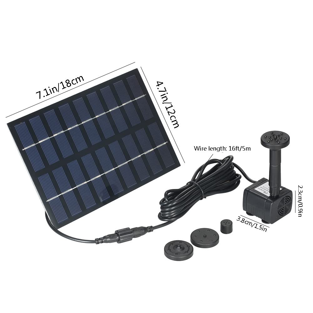 Maizoon Solar Fountain with Panel Water Pump - Outdoor Bird Bath Solar Kit for Small Pond, Garden, Patio & Fish Tank | Perfect for Backyard Decor, Bird Attraction & Water Feature Enhancement