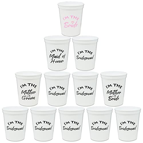 12 - I'm the - Bridal Party Pack - Bride Side (White/Pink)