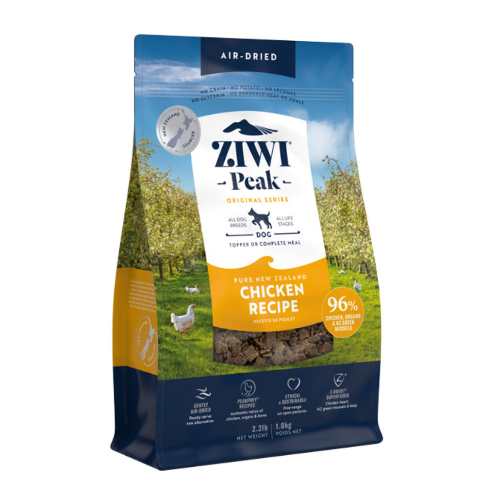 ZIWI Peak Air-Dried Dog Food - 1kg Grain-Free Protein Topper or Complete Meal - Venison, Lamb, Beef, Mackerel & Chicken Flavors - High Protein for Active Dogs - Perfect for Training, Travel & Outdoor Adventures
