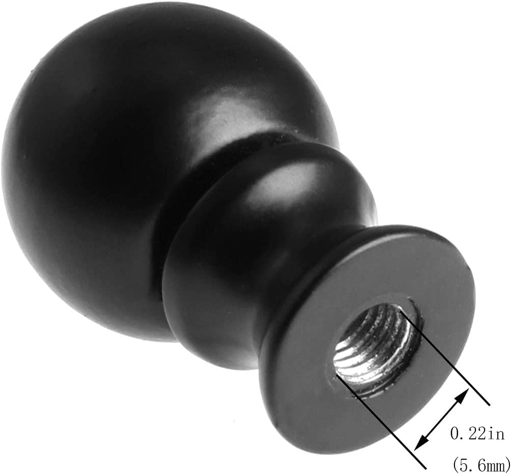 2-Pack 1.5 Inch Oil Rubbed Black Steel Ball Lamp Finials - Decorative Knob for Lamp Shades & Harp Holders - Perfect for Table Lamps, Floor Lamps & Chandeliers