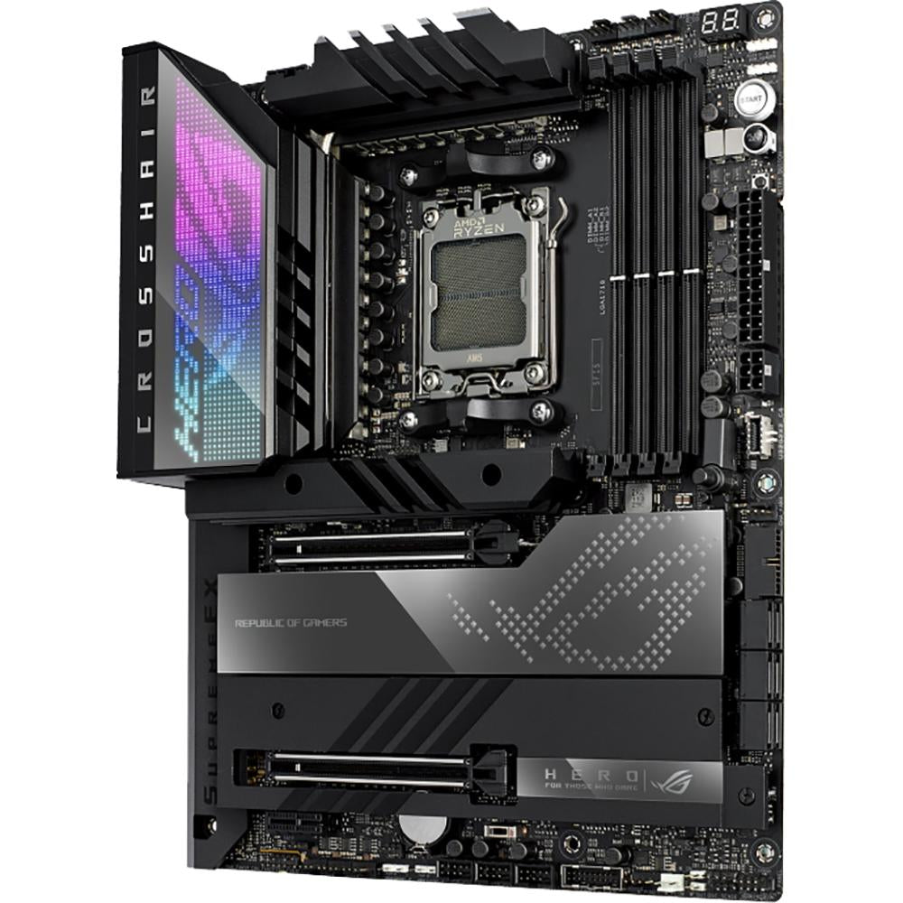 ASUS ROG CROSSHAIR X670E HERO Gaming Motherboard - AMD AM5 Socket, DDR5, PCIe 5.0, WiFi 6E - Perfect for High-End Gaming PCs and Content Creation Workstations