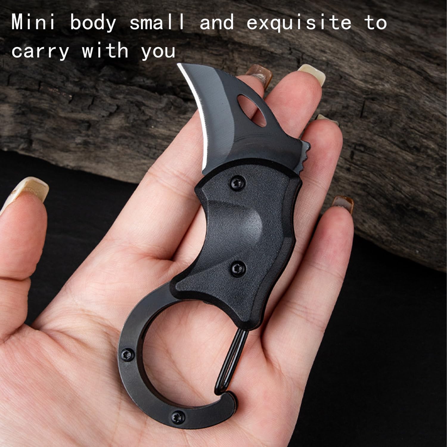 2PCS Mini Pocket Carabiner Keychain with Utility Knife - Compact Box Cutters & Multitool Folding EDC Gadgets for Everyday Carry - Perfect Gift for Family & Friends - Ideal for Camping, Hiking, and Outdoor Activities