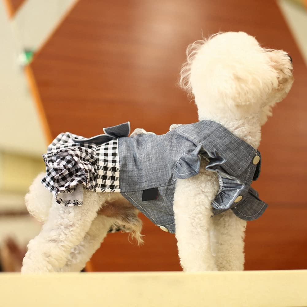 Cute Dog Tutu Skirt with Bowknot - Cowboy Princess Dress for Small & Medium Dogs | Summer Pet Outfit for Puppy Girls | Perfect for Parties, Photos & Special Occasions