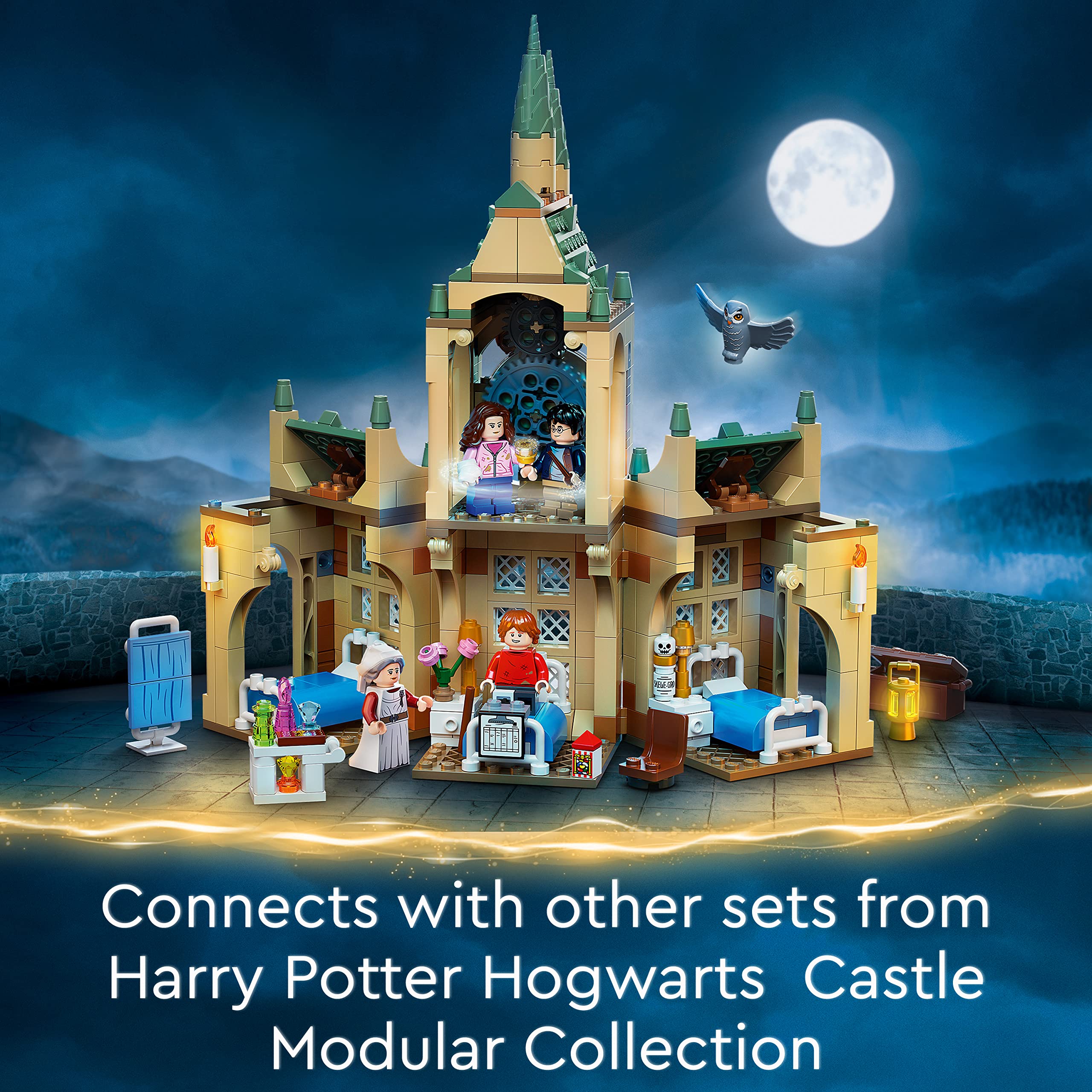 LEGO 76398 Harry Potter Hogwarts Hospital Wing & Azkaban Prison Tower Building Set - Collectible Castle Toy Gift for Kids Ages 8+ | Perfect for Harry Potter Fans, Birthday Gifts & Creative Play