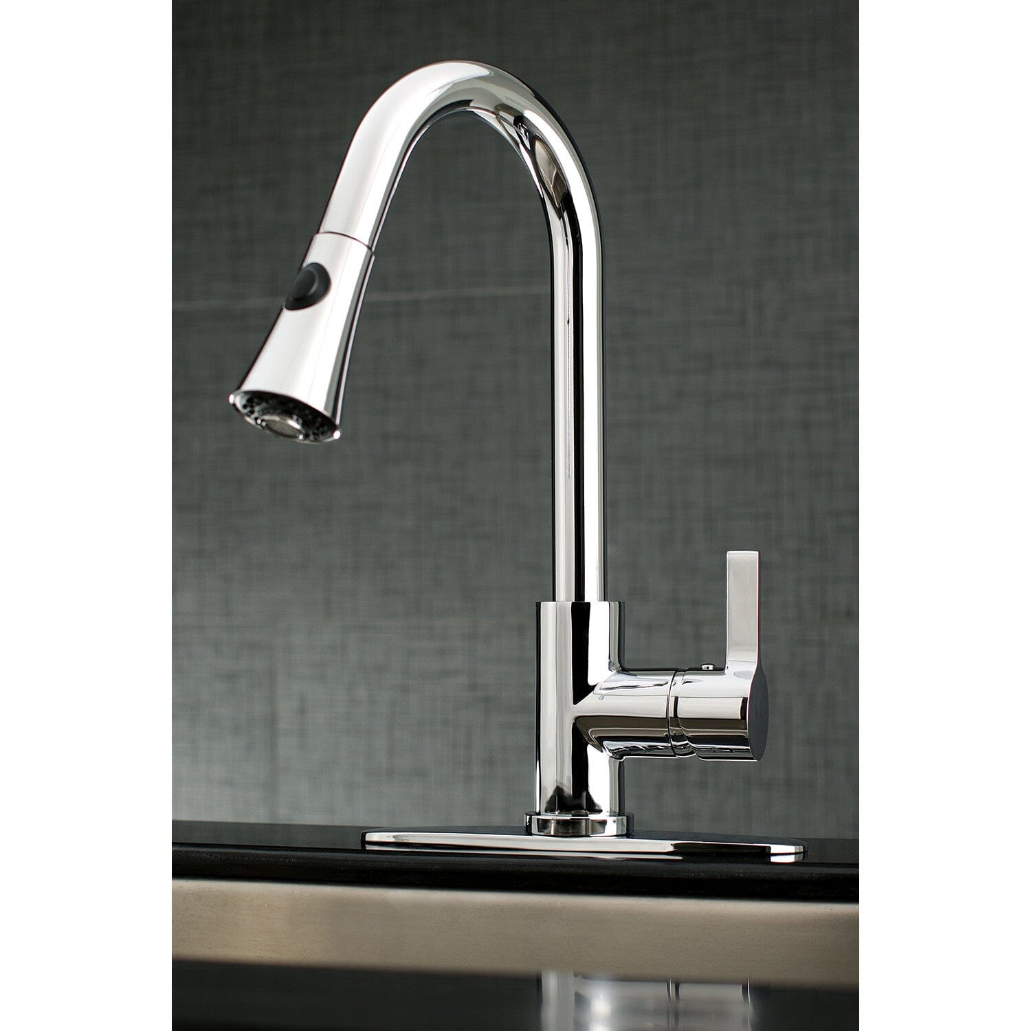 High-Quality Continental Single Handle Pull Down Kitchen Faucet with Sprayer - Modern Stainless Steel Design for Easy Cooking & Dishwashing