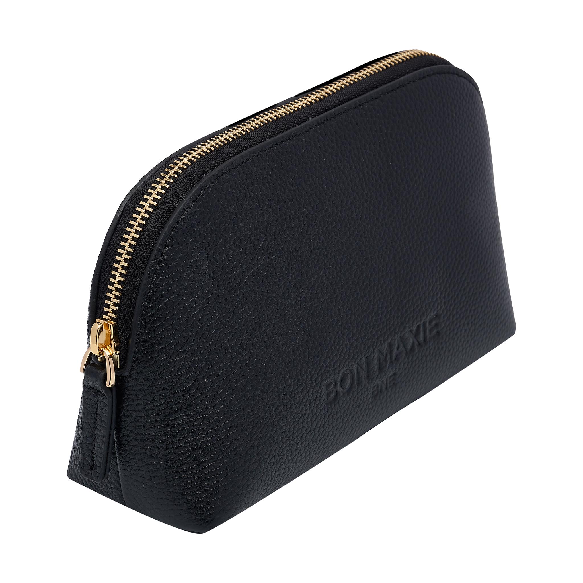 Premium Black Leather Makeup Case - Travel Cosmetic Organizer for Women | Perfect for Home Storage & On-the-Go Beauty Essentials