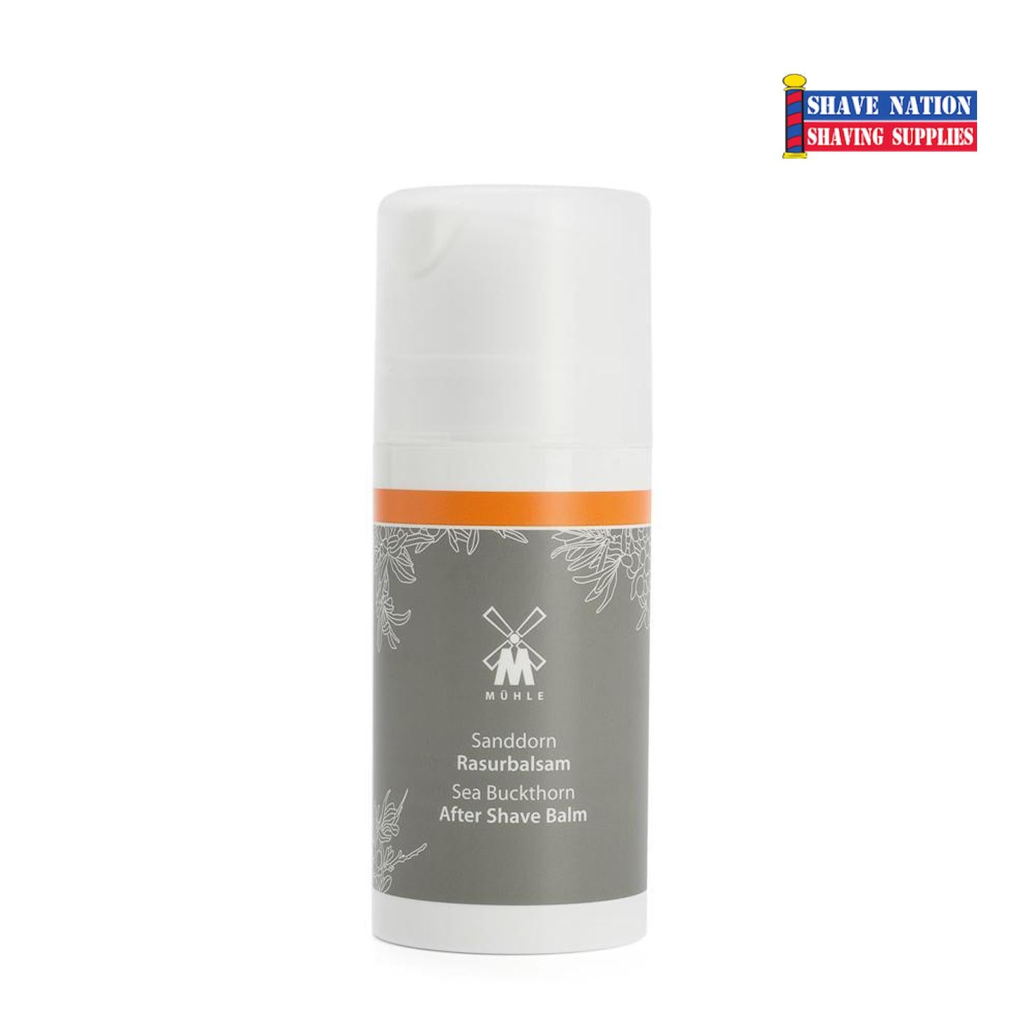 MUHLE Sea Buckthorn Aftershave Balm for Men - Soothing Post-Shave Moisturizer for Sensitive Skin | Perfect for Daily Shaving Routine & Skin Care