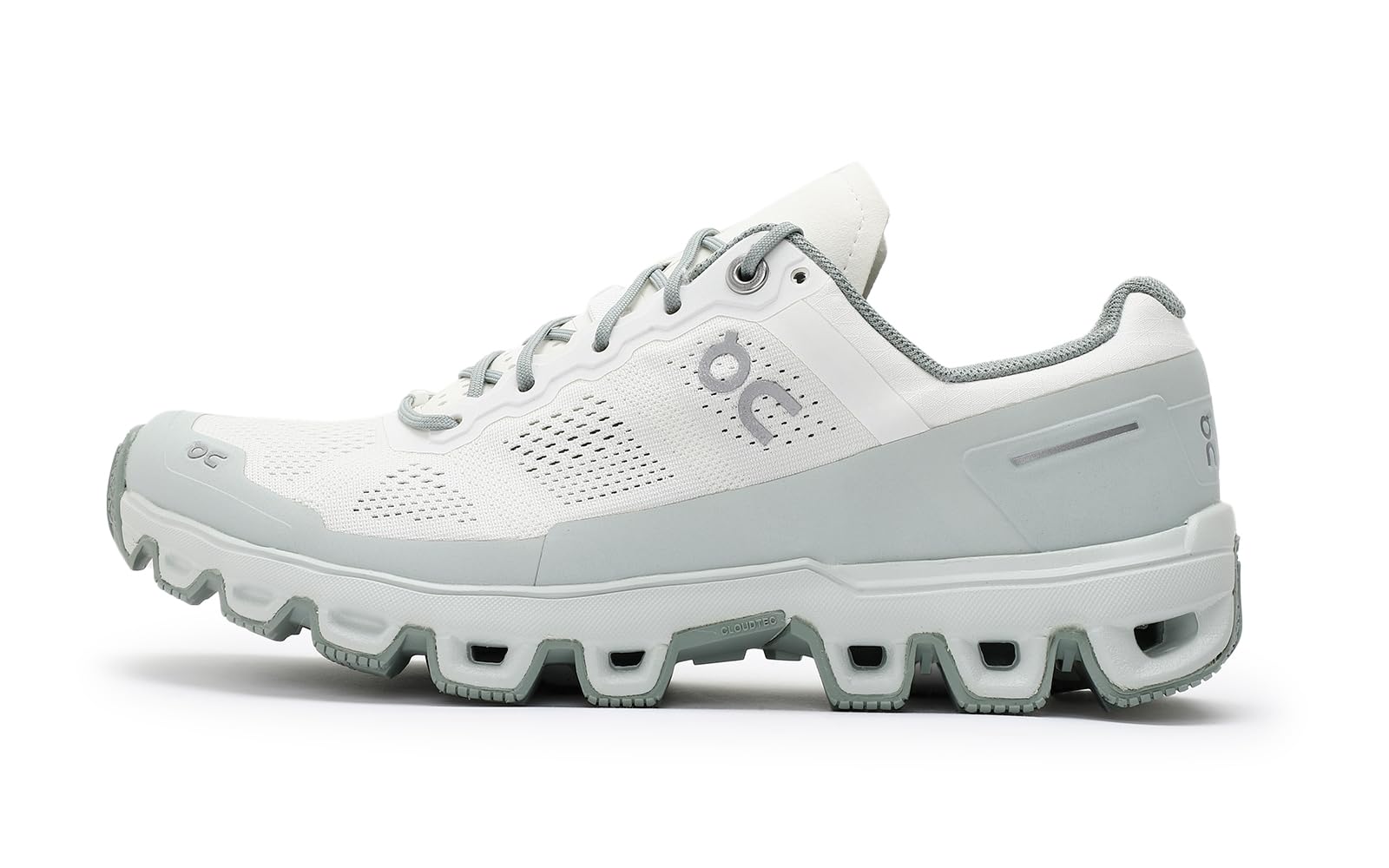 ON Running Women's Cloudventure Trail Running Shoes - White/Moss - Lightweight & Waterproof for Hiking, Trail Running & Outdoor Adventures
