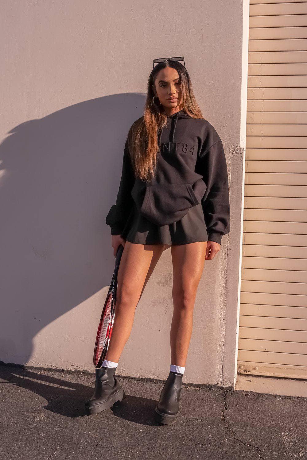 Micro Skort for Women - Black Athletic Skirt Shorts Hybrid - Perfect for Running, Yoga & Casual Wear